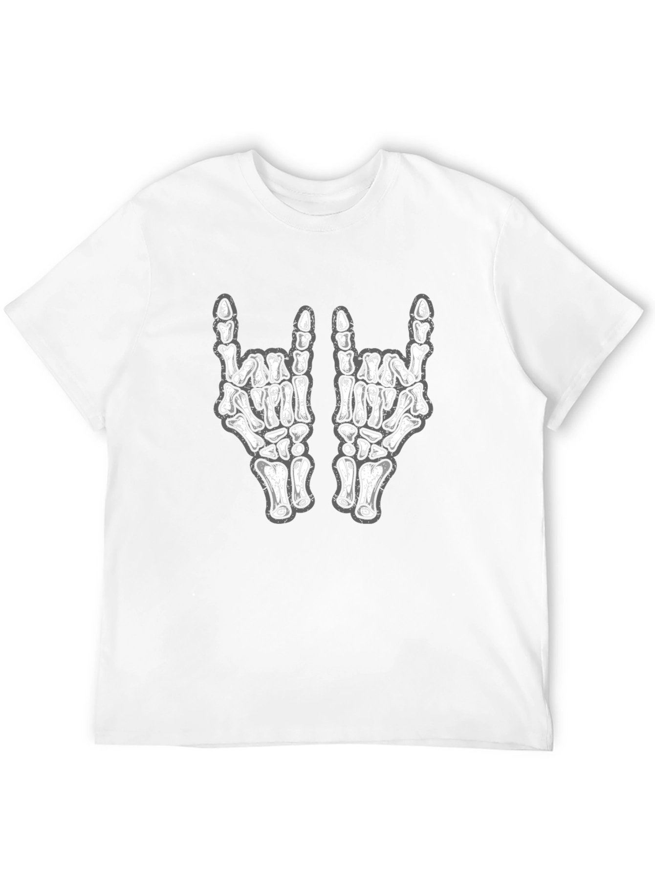 Skeleton Hand Rock On Graphic T-Shirt