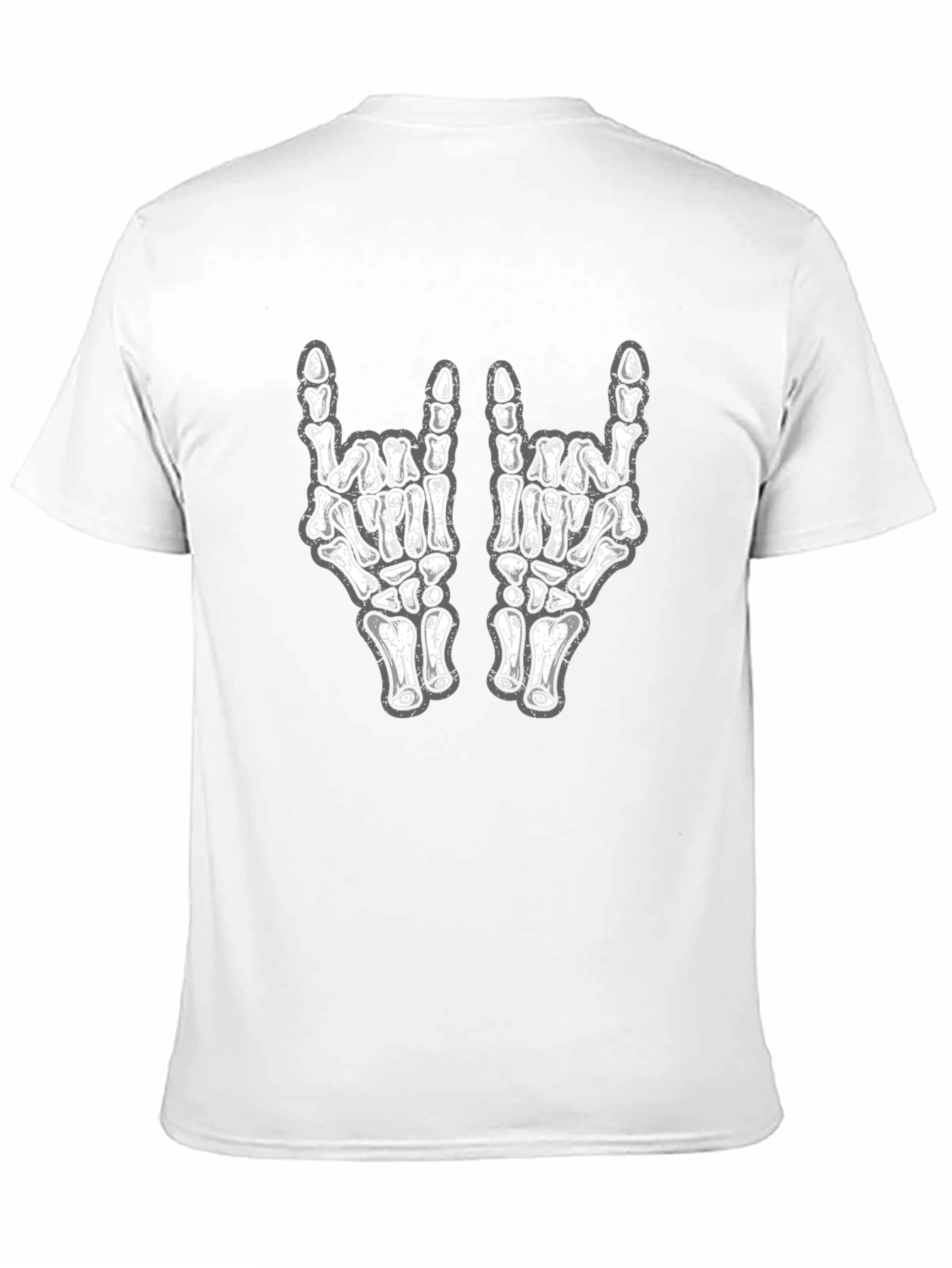 Skeleton Hand Rock On Graphic T-Shirt