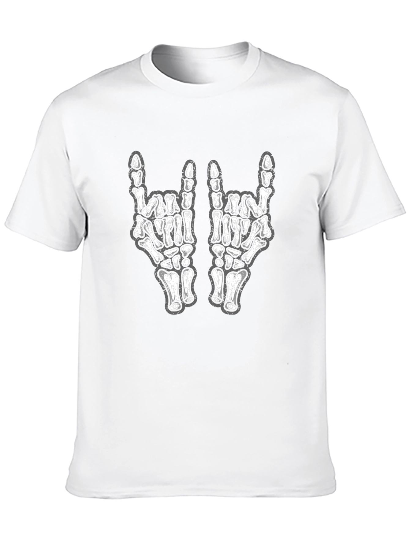 Skeleton Hand Rock On Graphic T-Shirt
