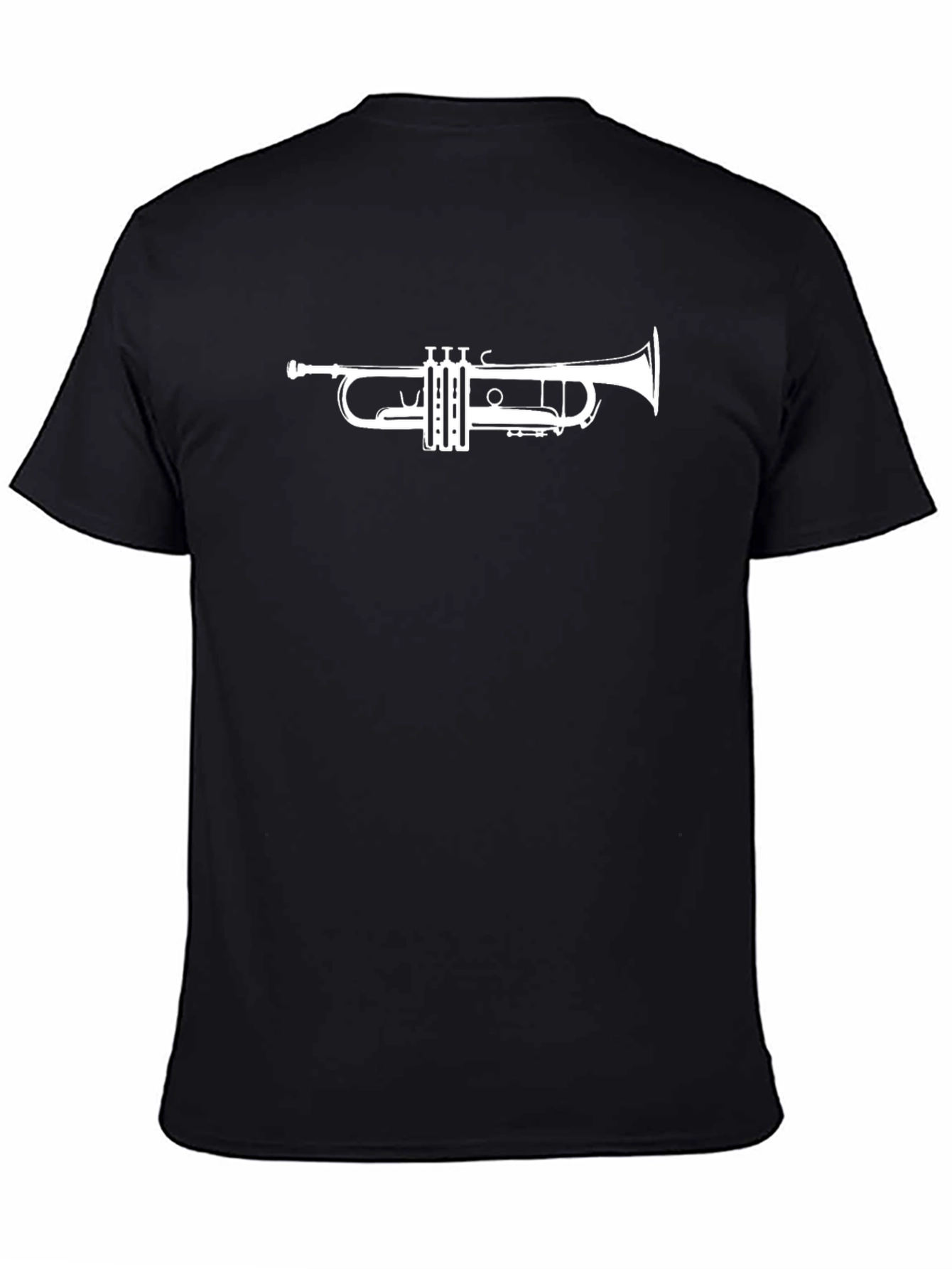 Trumpet Graphic Tee - Black Cotton T-Shirt