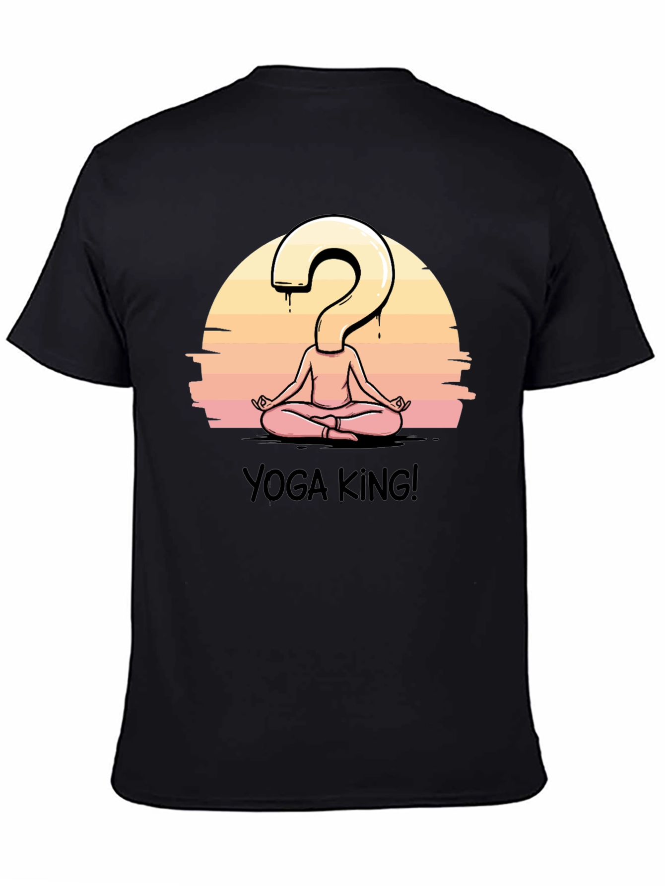 Yoga King Graphic Tee - Question Mark Meditating Design