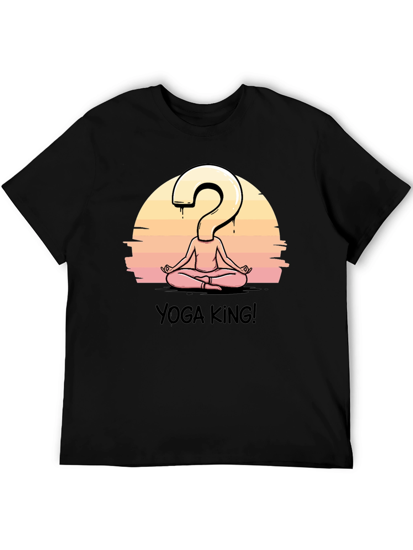 Yoga King Graphic Tee - Question Mark Meditating Design