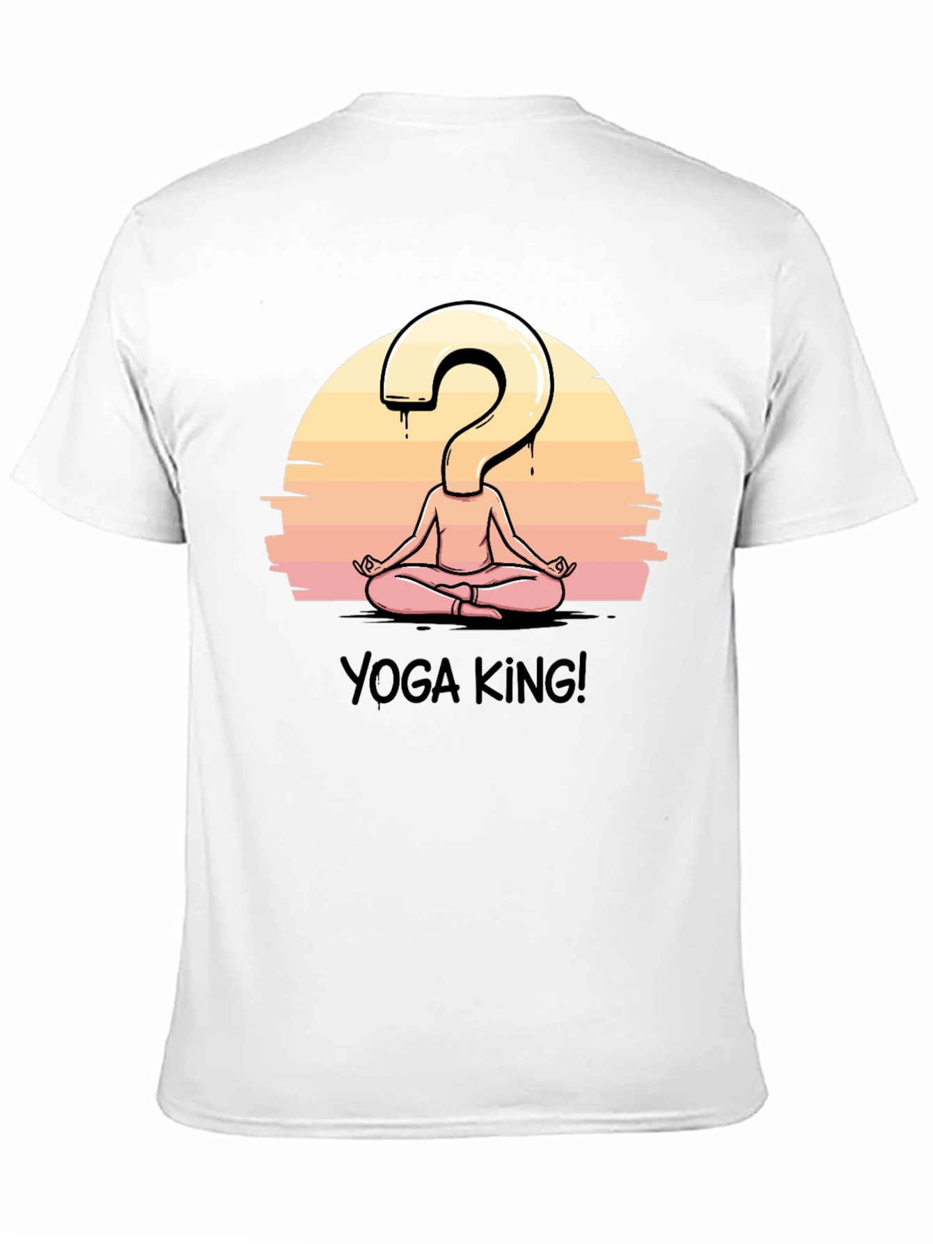 Yoga King Graphic Tee - Question Mark Meditating Design