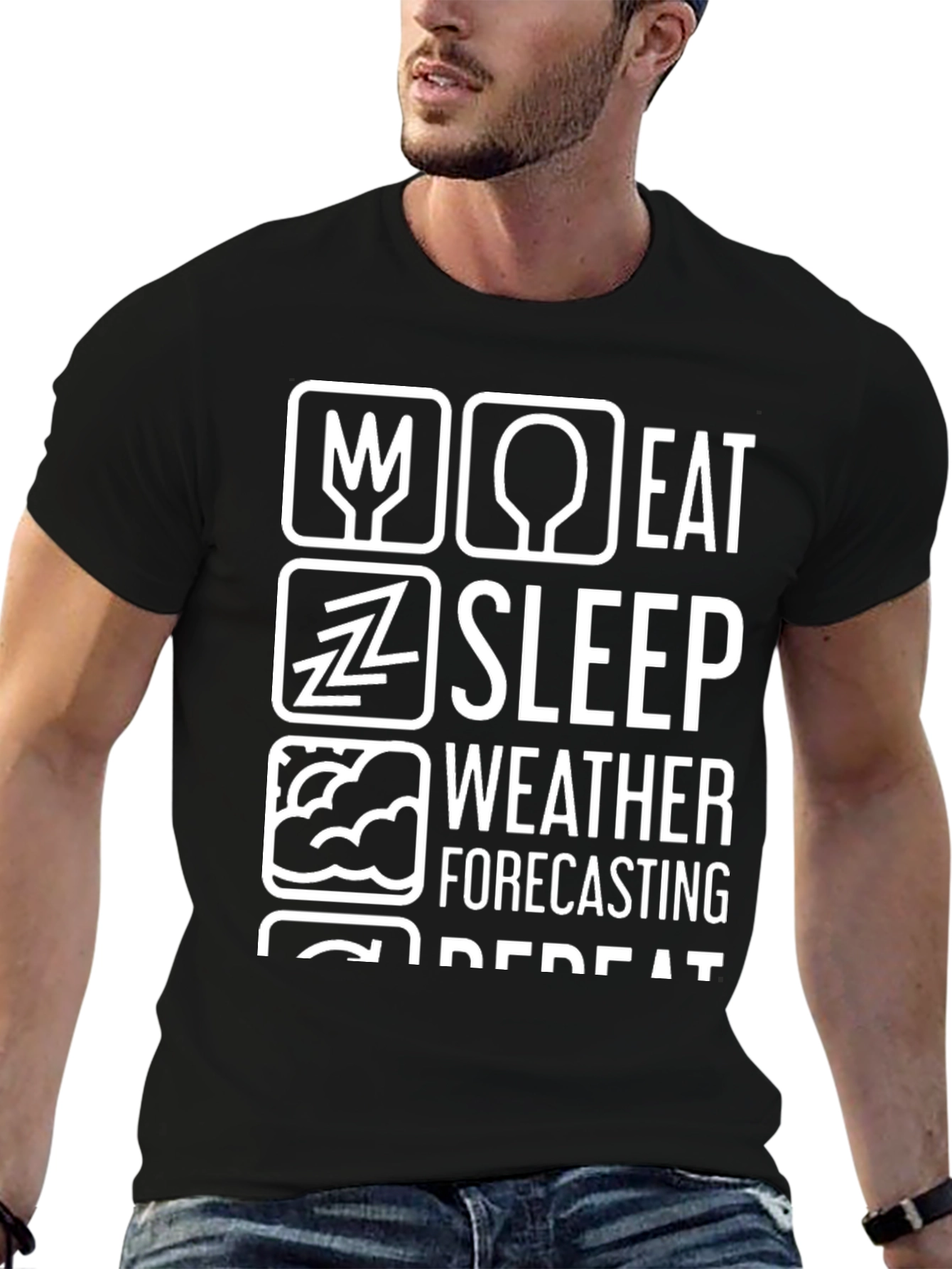 Eat Sleep Weather Forecast Repeat T-Shirt