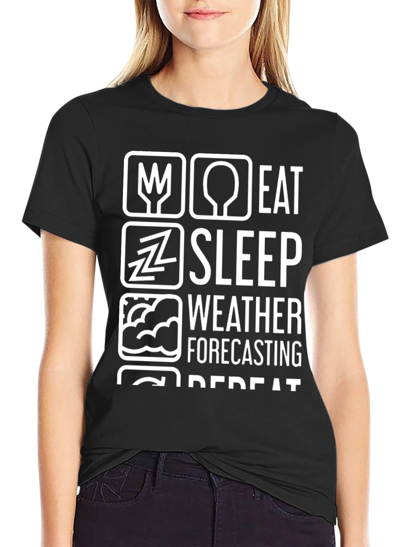 Eat Sleep Weather Forecast Repeat T-Shirt