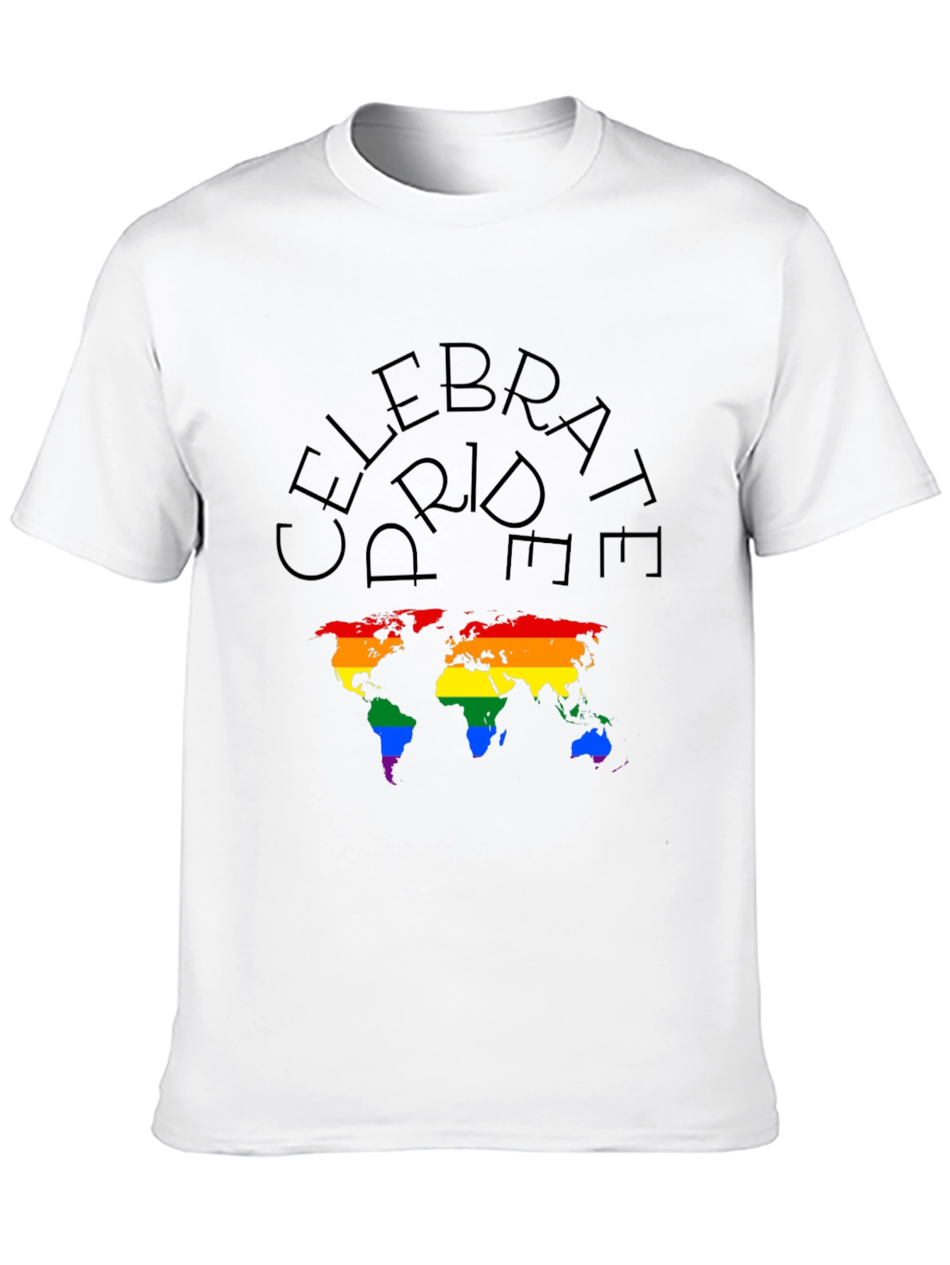 Celebrate Pride World Map Tee - Black
