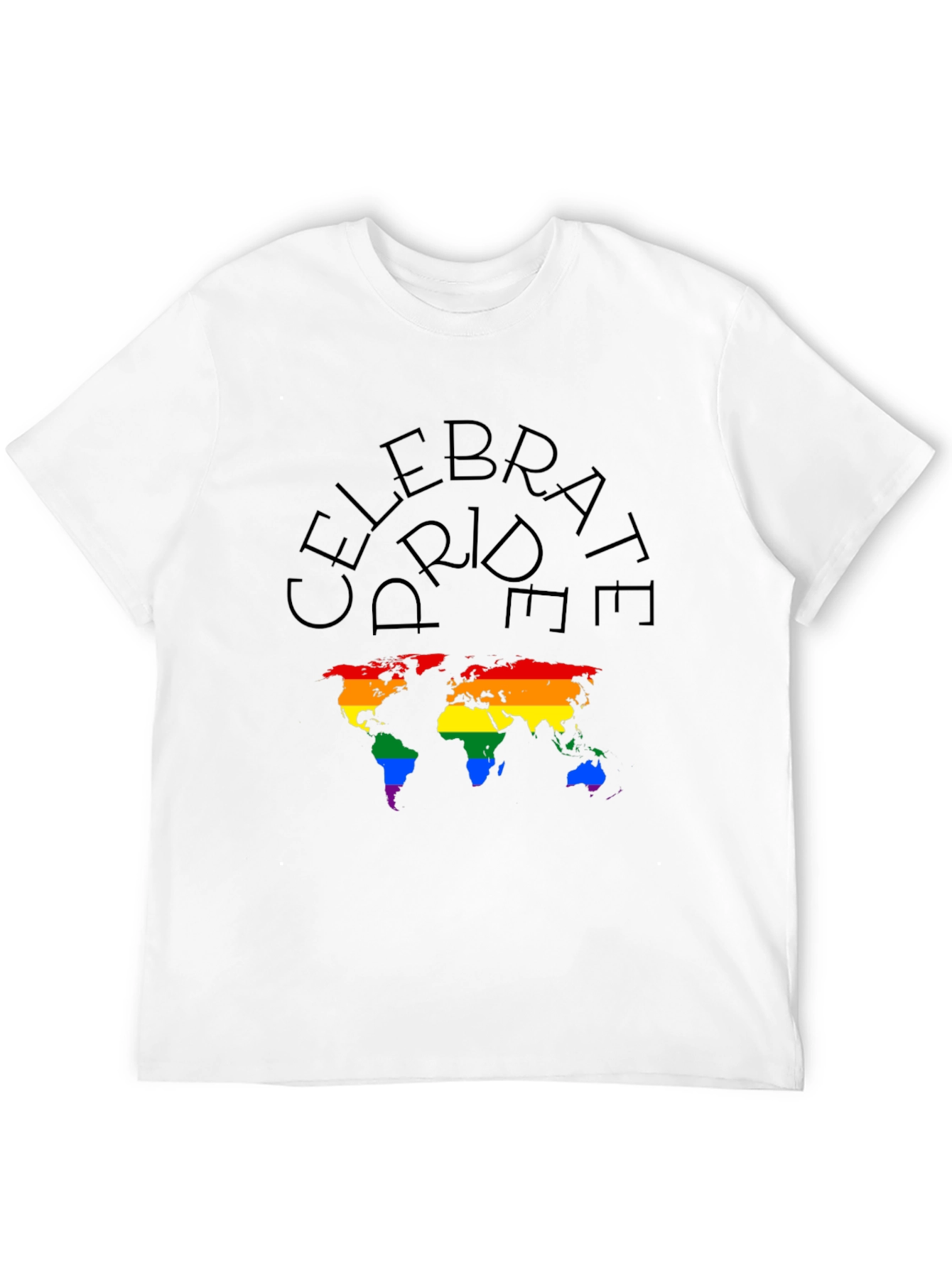 Celebrate Pride World Map Tee - Black