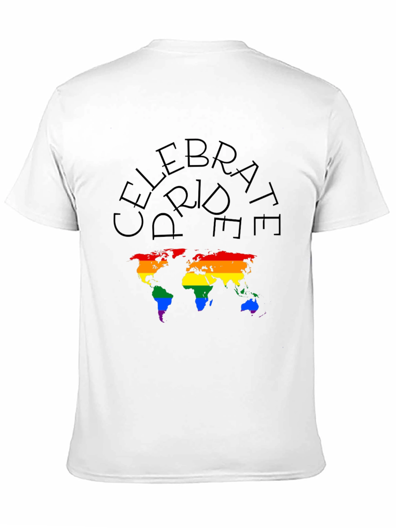 Celebrate Pride World Map Tee - Black
