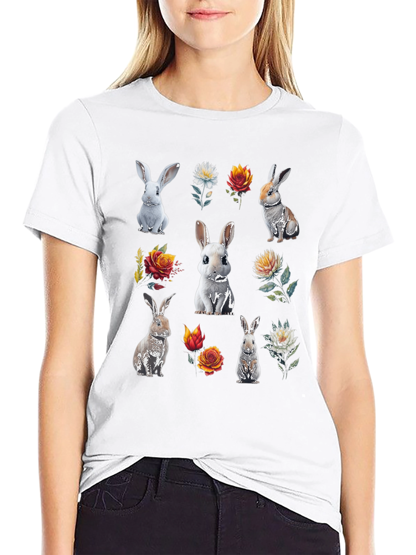 Floral Bunny T-Shirt