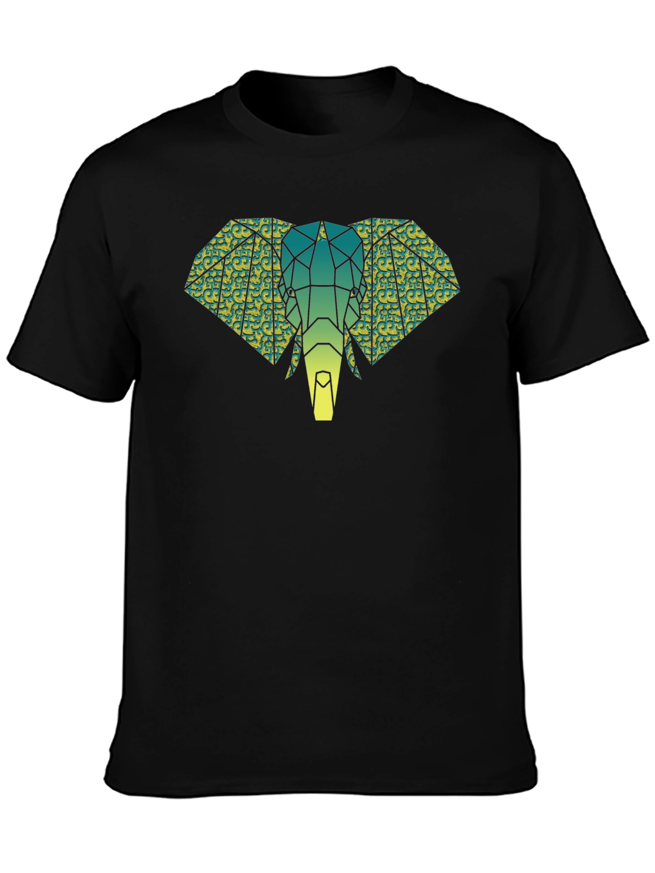 Geometric Elephant Graphic Tee - Modern Animal Print