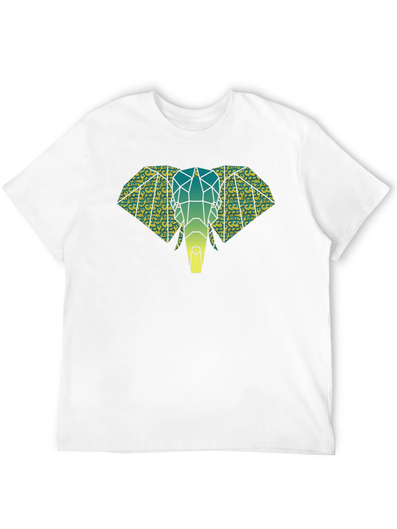 Geometric Elephant Graphic Tee - Modern Animal Print