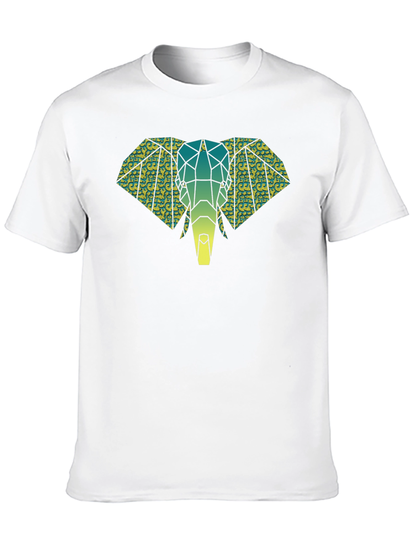 Geometric Elephant Graphic Tee - Modern Animal Print