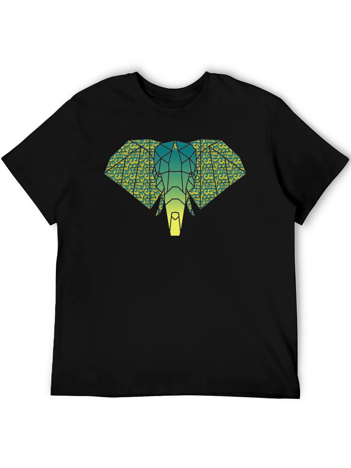 Geometric Elephant Graphic Tee - Modern Animal Print