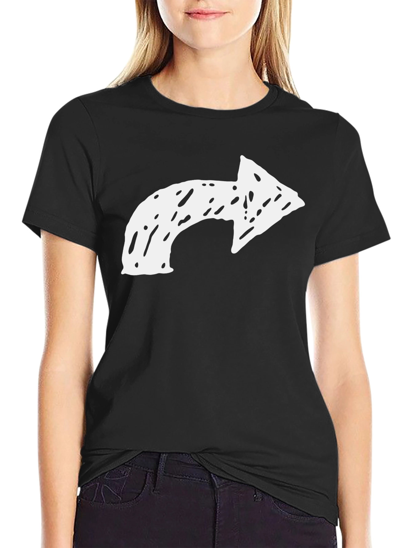 Arrow Graphic Tee - Mens Casual Black T-Shirt
