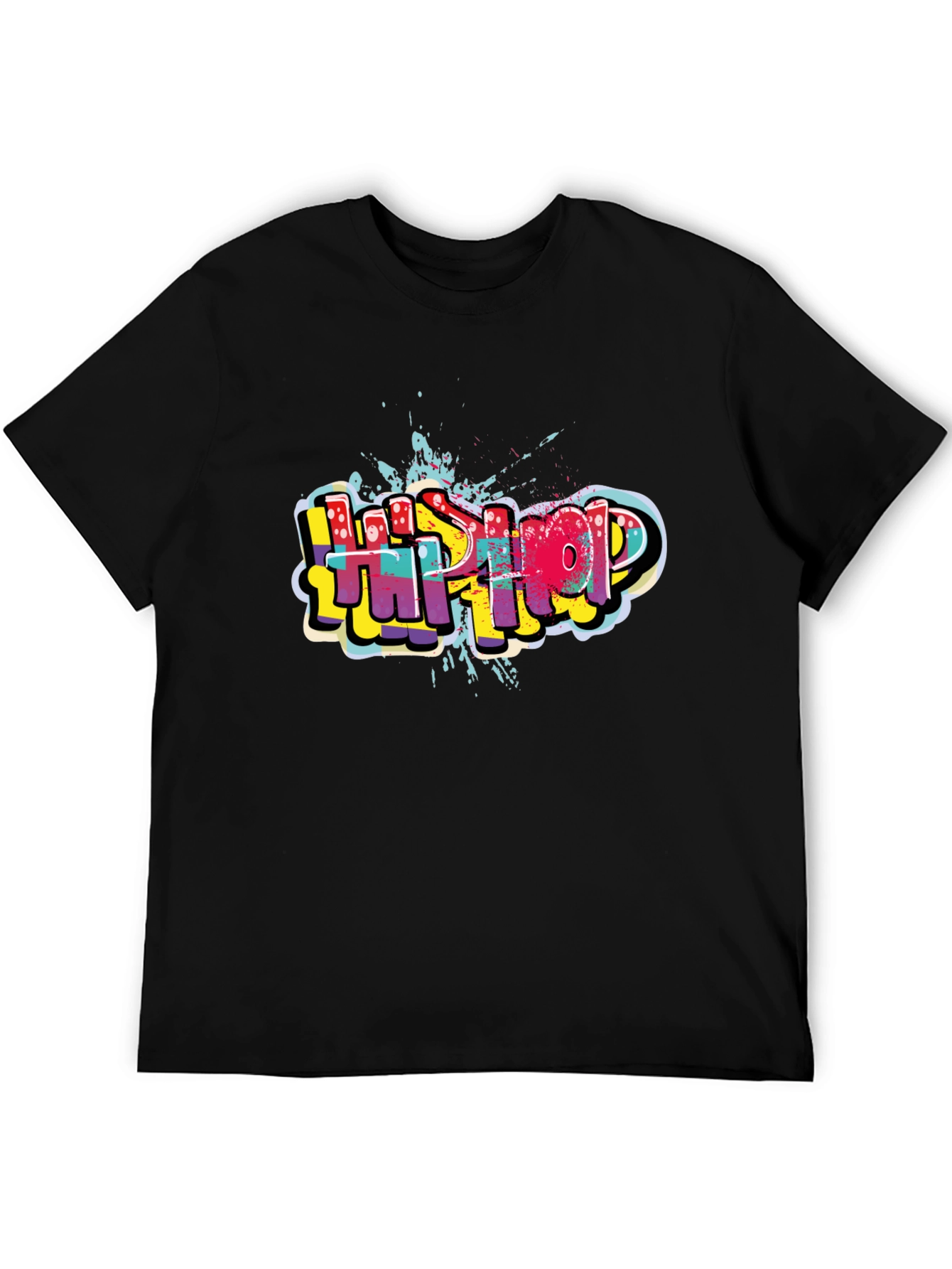 Hip Hop Graffiti Style Black T-Shirt