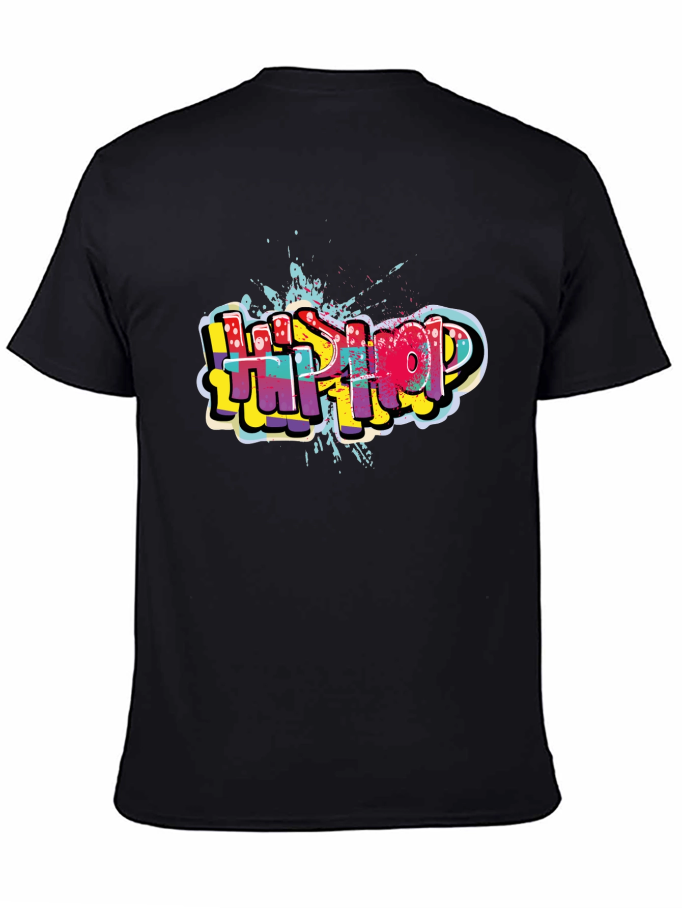 Hip Hop Graffiti Style Black T-Shirt