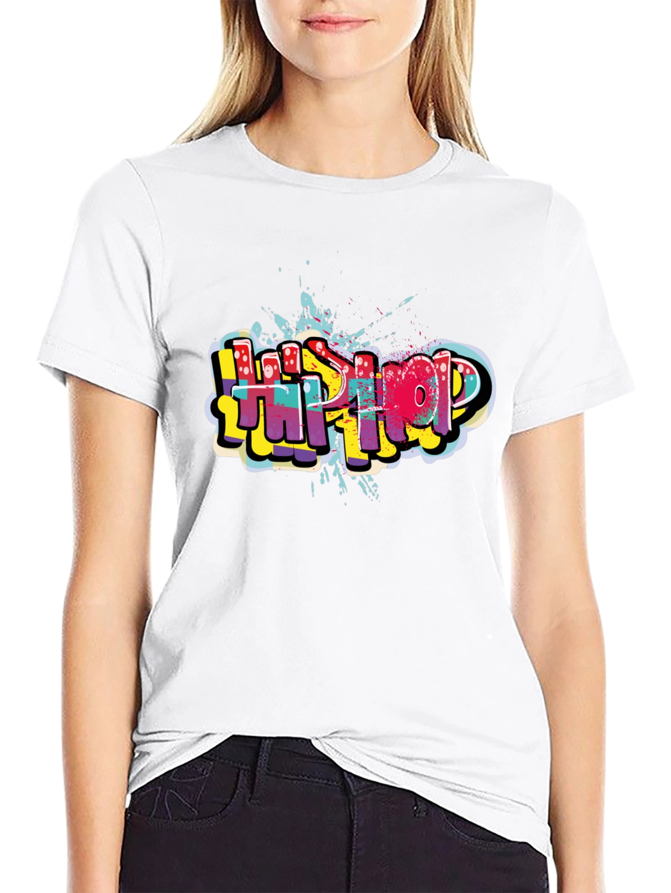 Hip Hop Graffiti Style Black T-Shirt