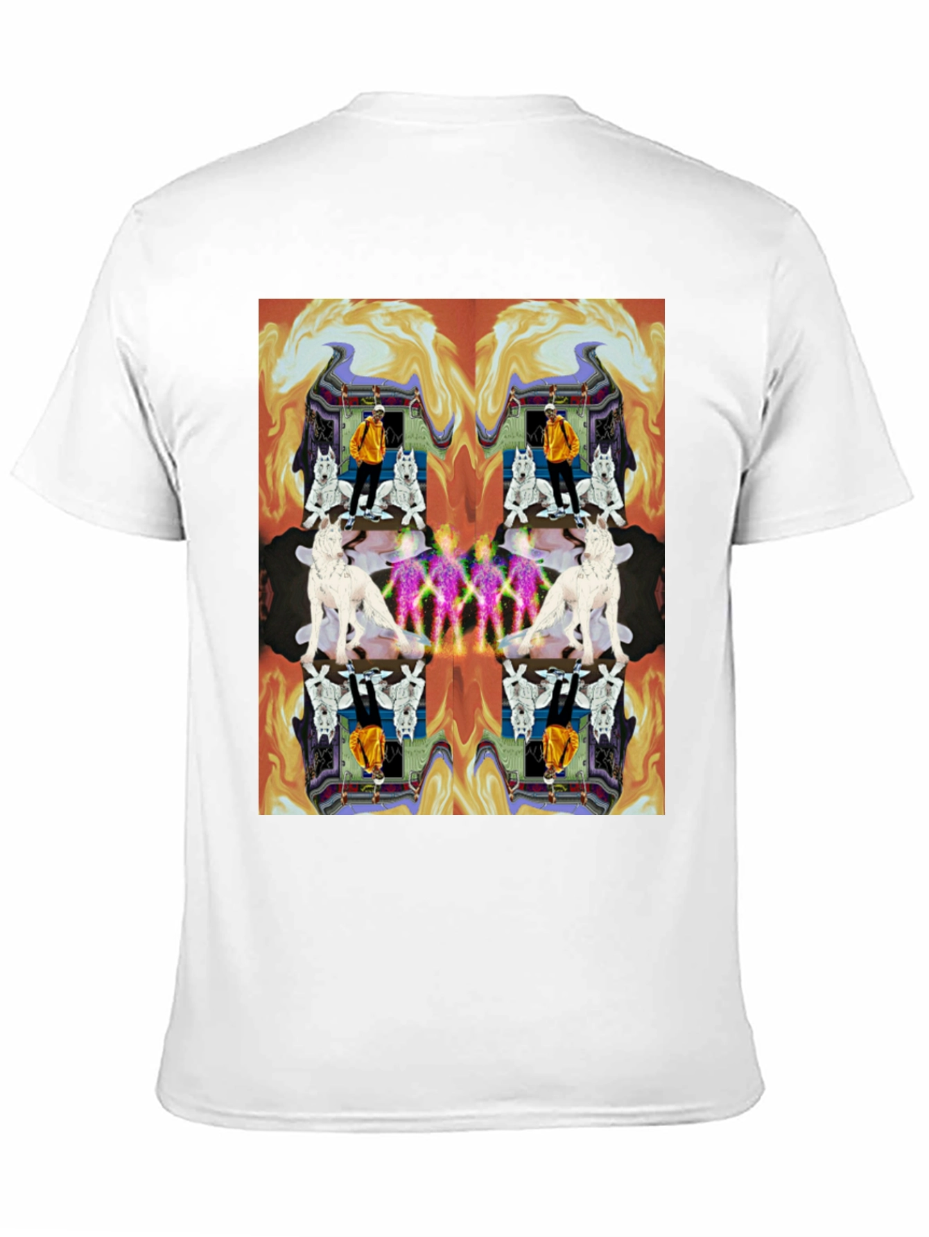 Kaleidoscopic Wolf Graphic Tee - Black