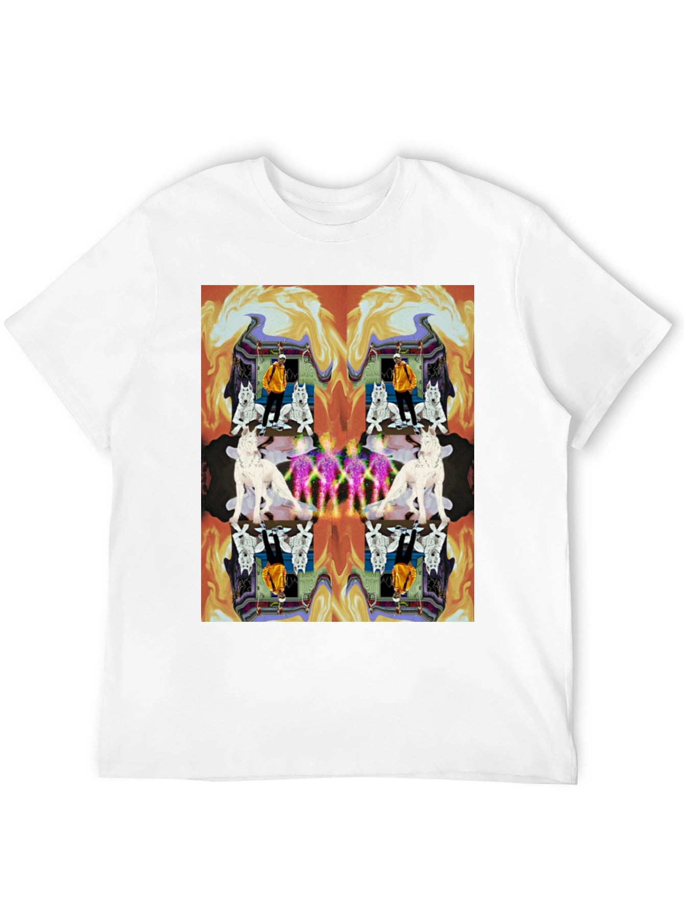 Kaleidoscopic Wolf Graphic Tee - Black