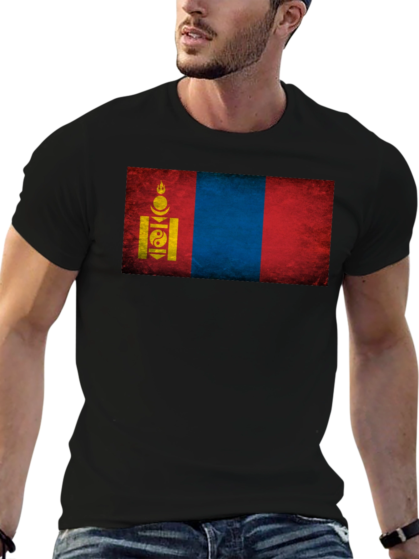 Mongolia Flag Graphic T-Shirt