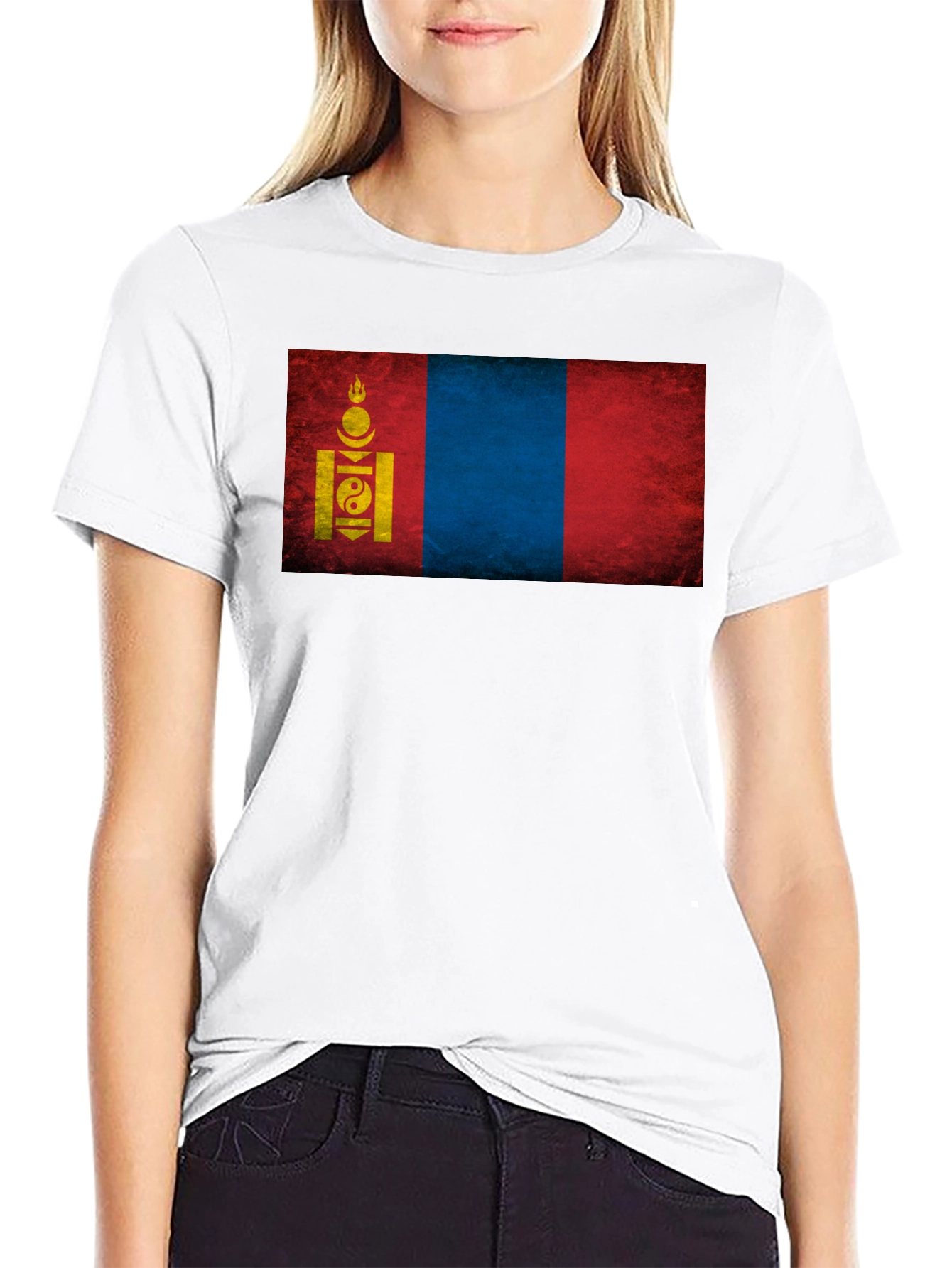 Mongolia Flag Graphic T-Shirt
