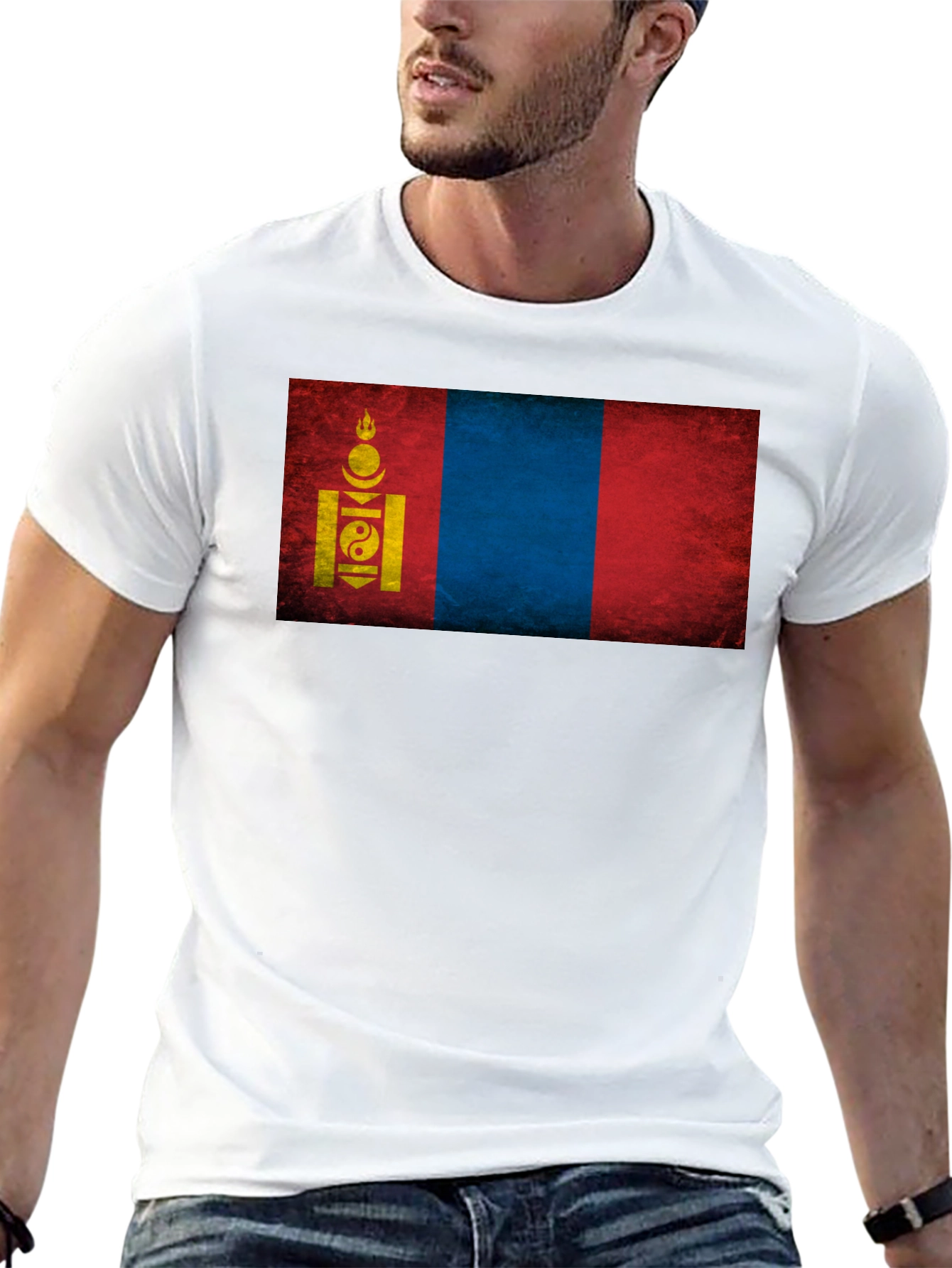 Mongolia Flag Graphic T-Shirt
