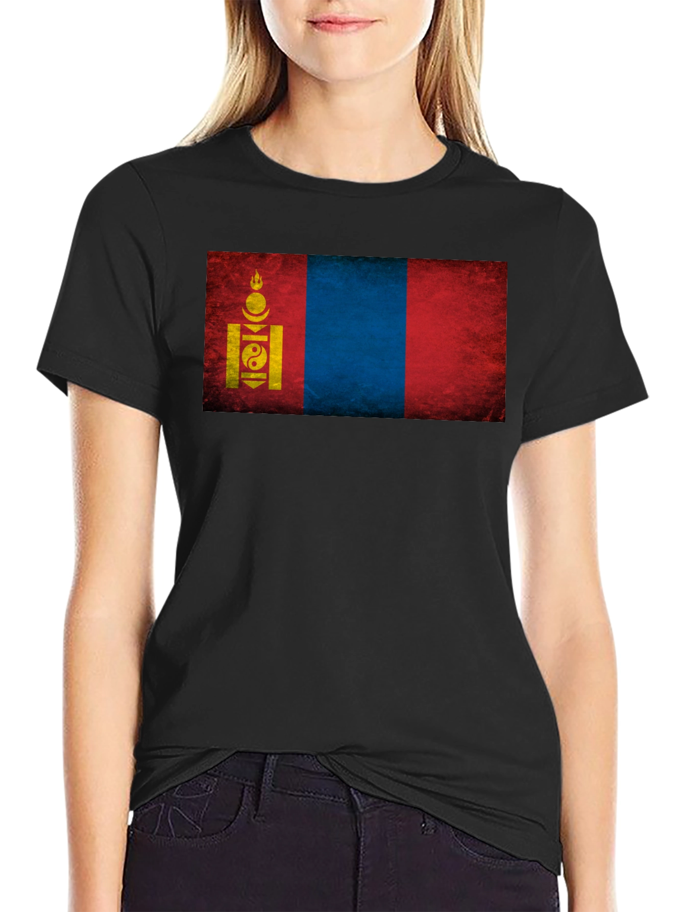 Mongolia Flag Graphic T-Shirt