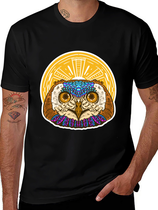 Owl Graphic T-Shirt - Unique Artistic Design