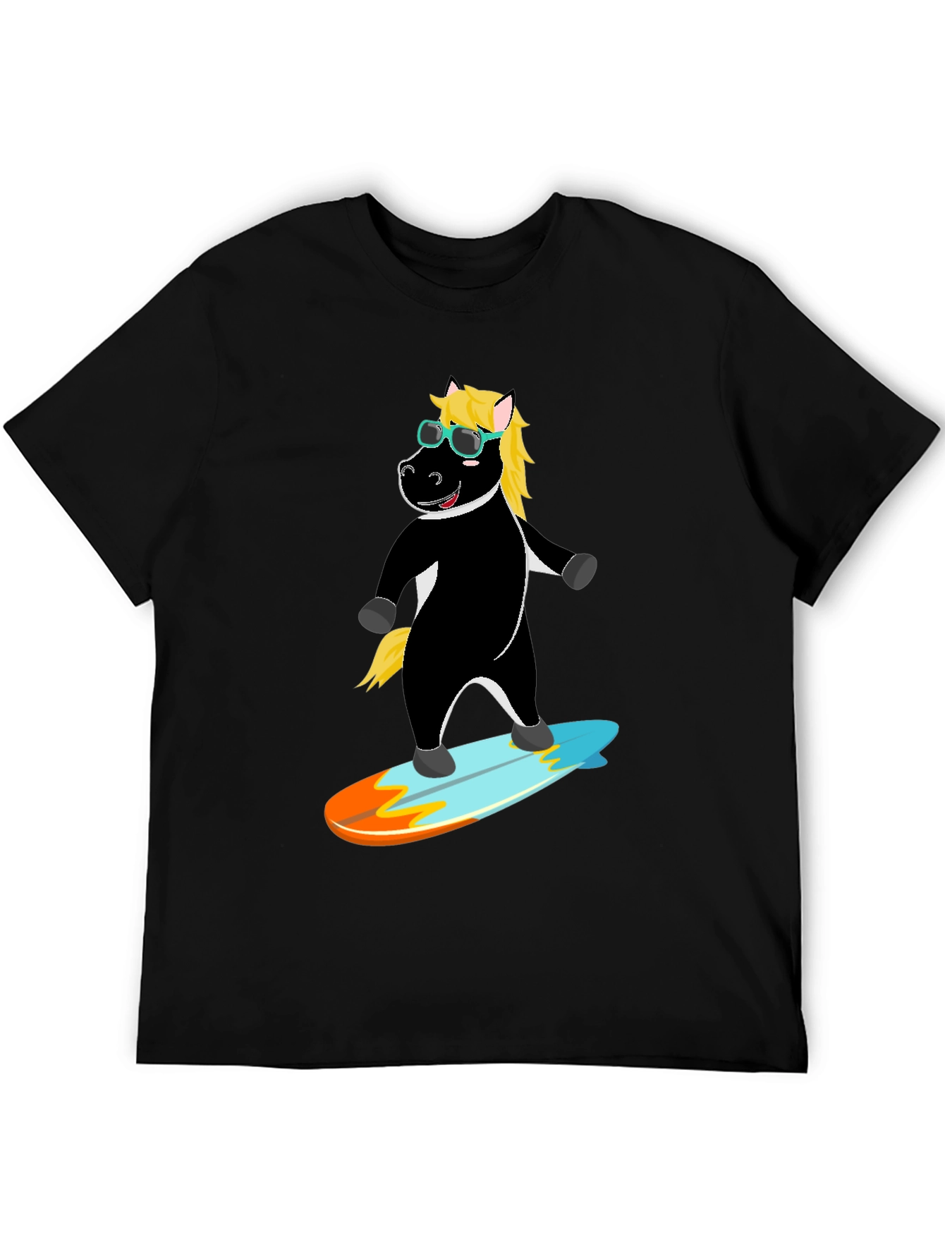 Surfing Horse Tee - Cool Cartoon Graphic