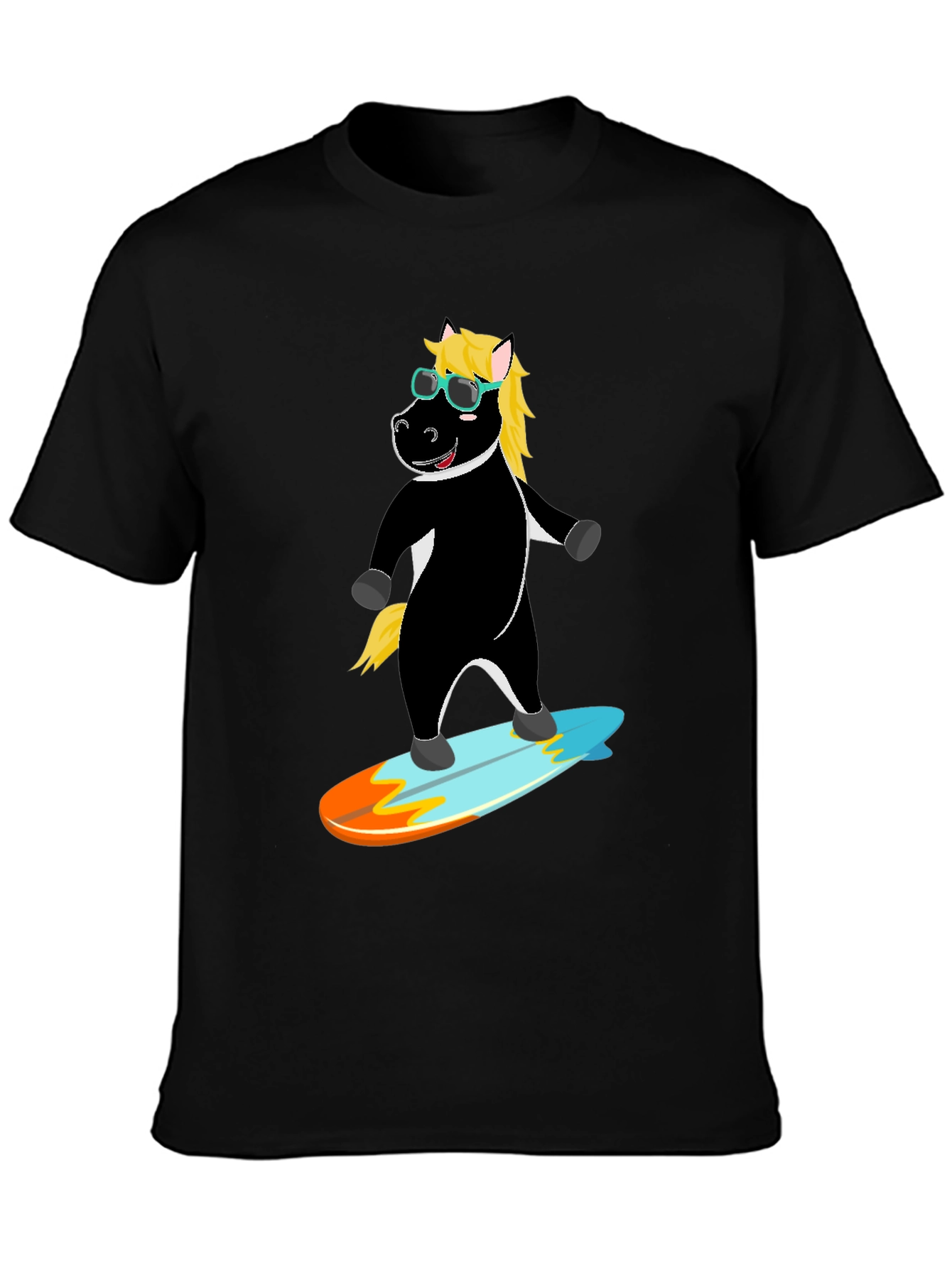 Surfing Horse Tee - Cool Cartoon Graphic