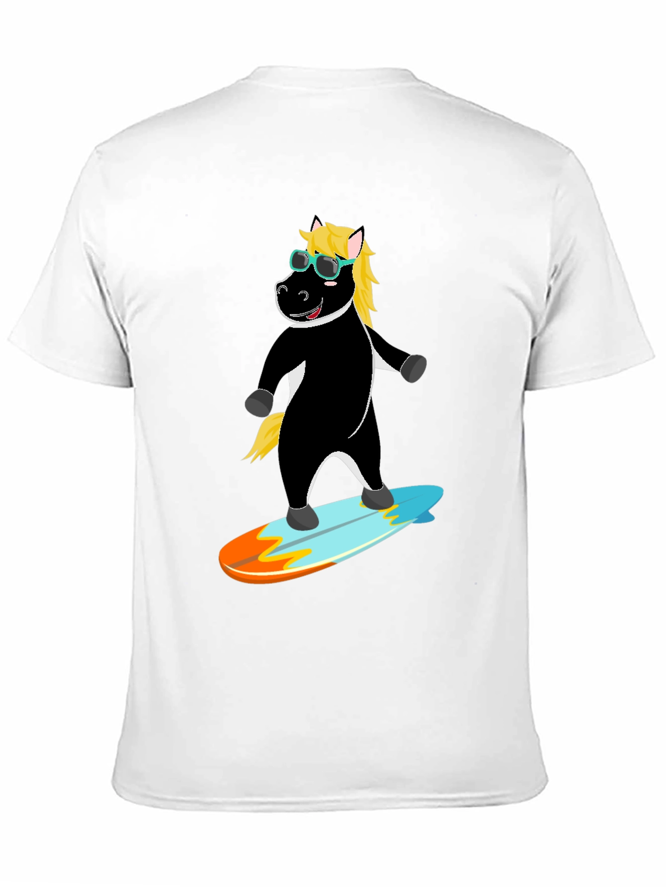 Surfing Horse Tee - Cool Cartoon Graphic