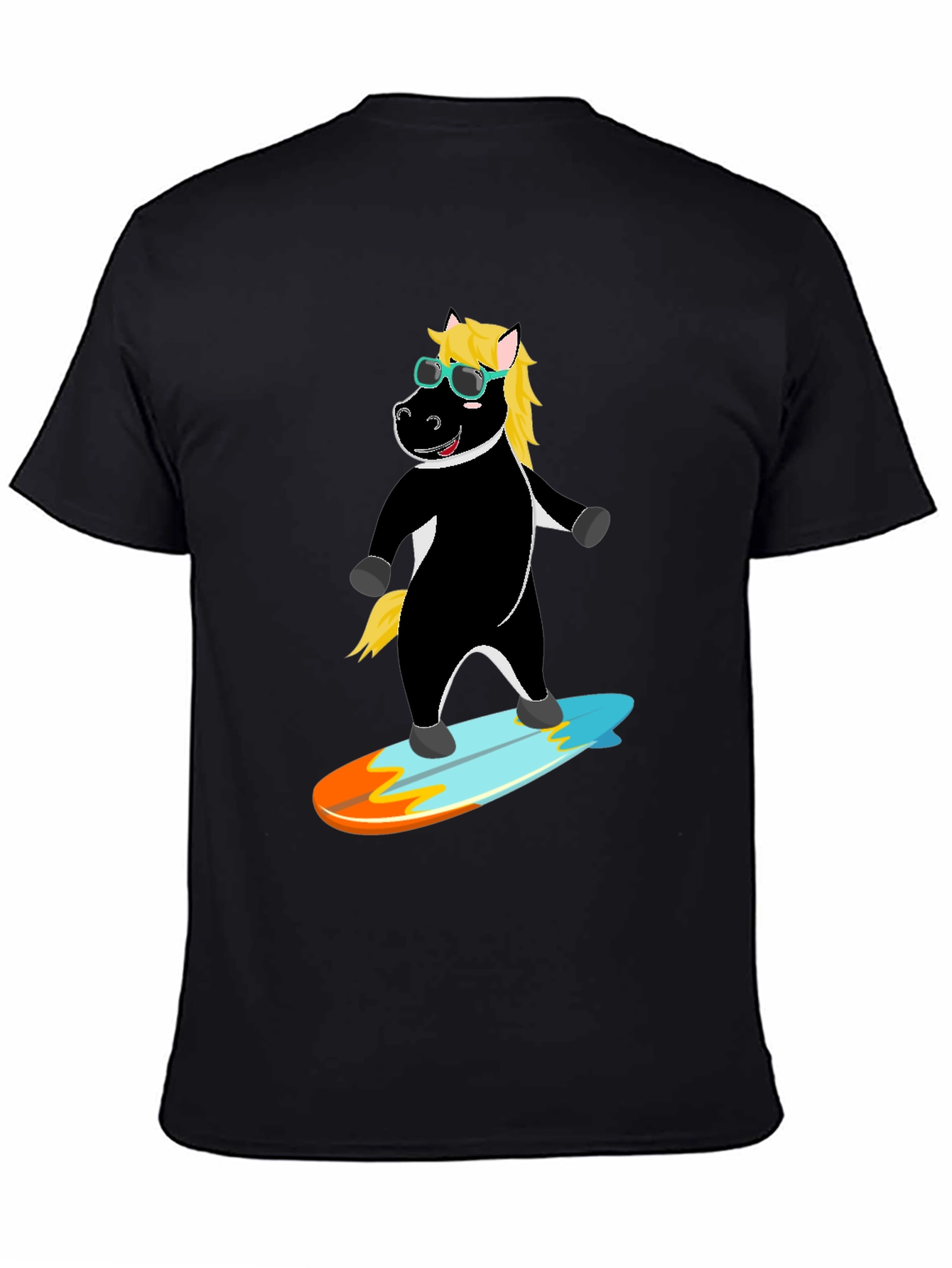 Surfing Horse Tee - Cool Cartoon Graphic