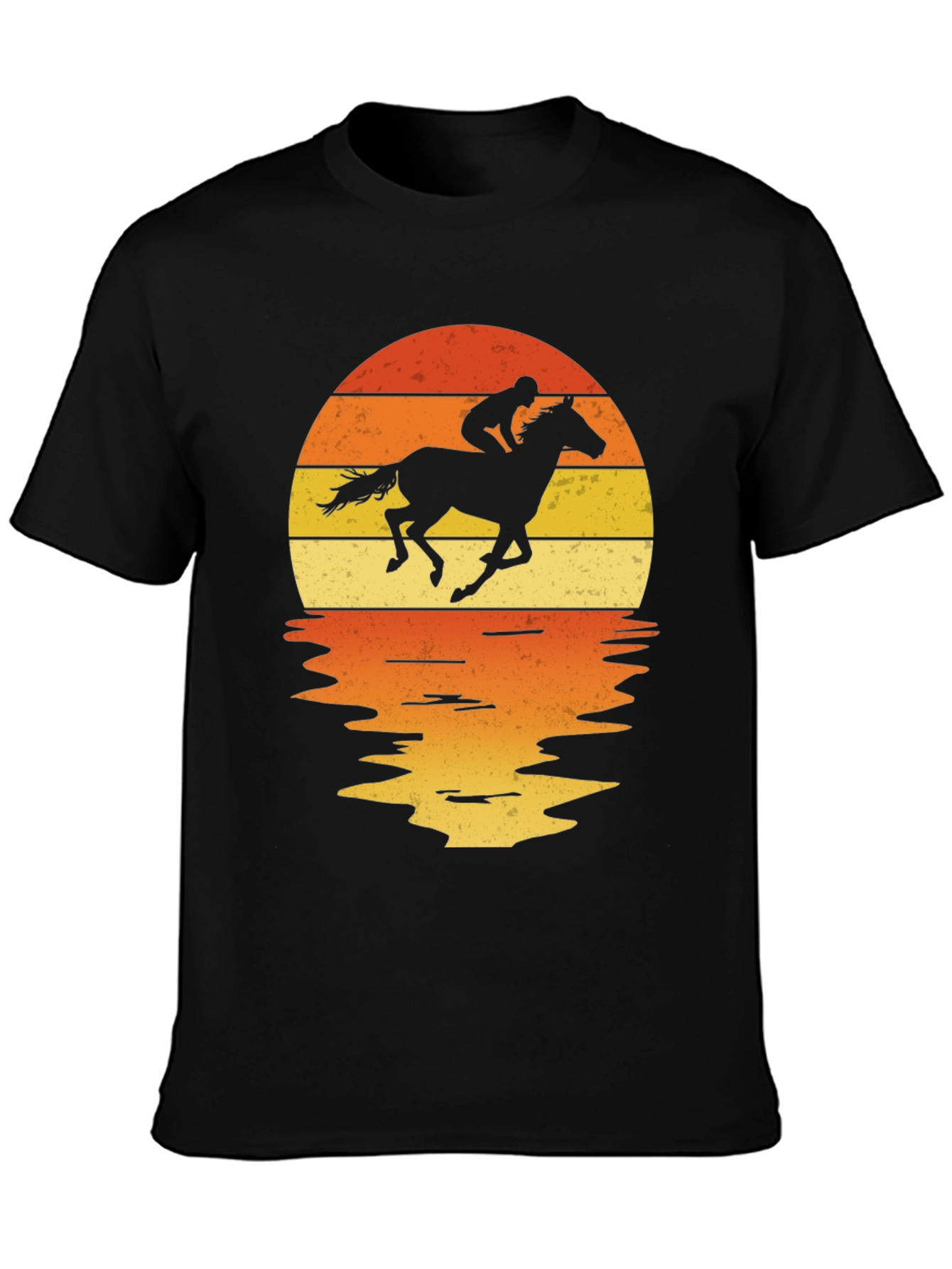 Horse Rider Sunset Graphic Tee
