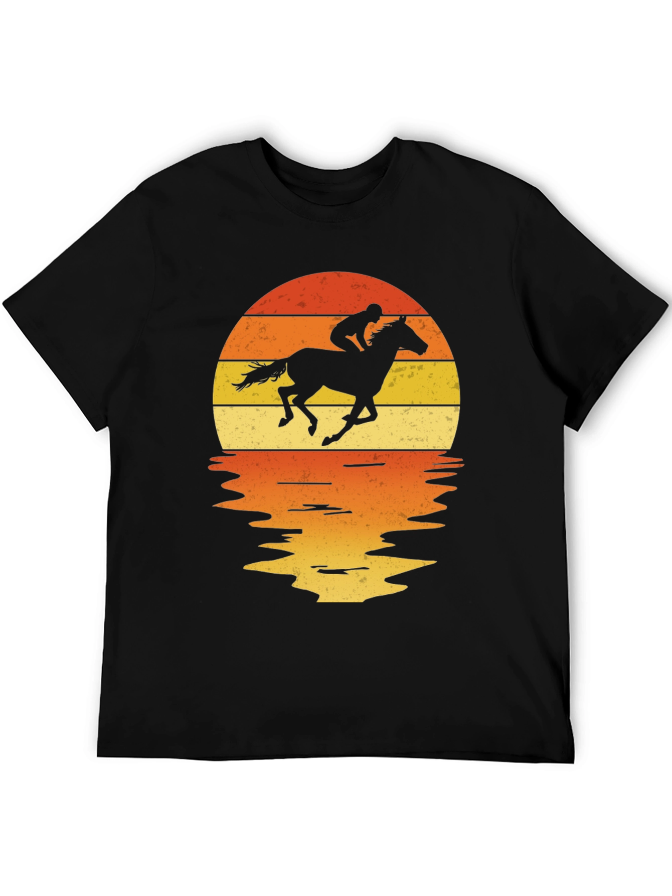 Horse Rider Sunset Graphic Tee