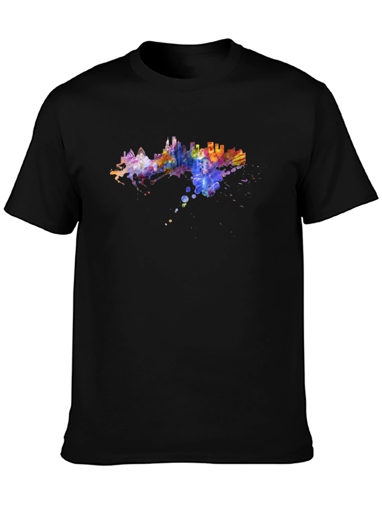 Watercolor Cityscape Graphic Tee
