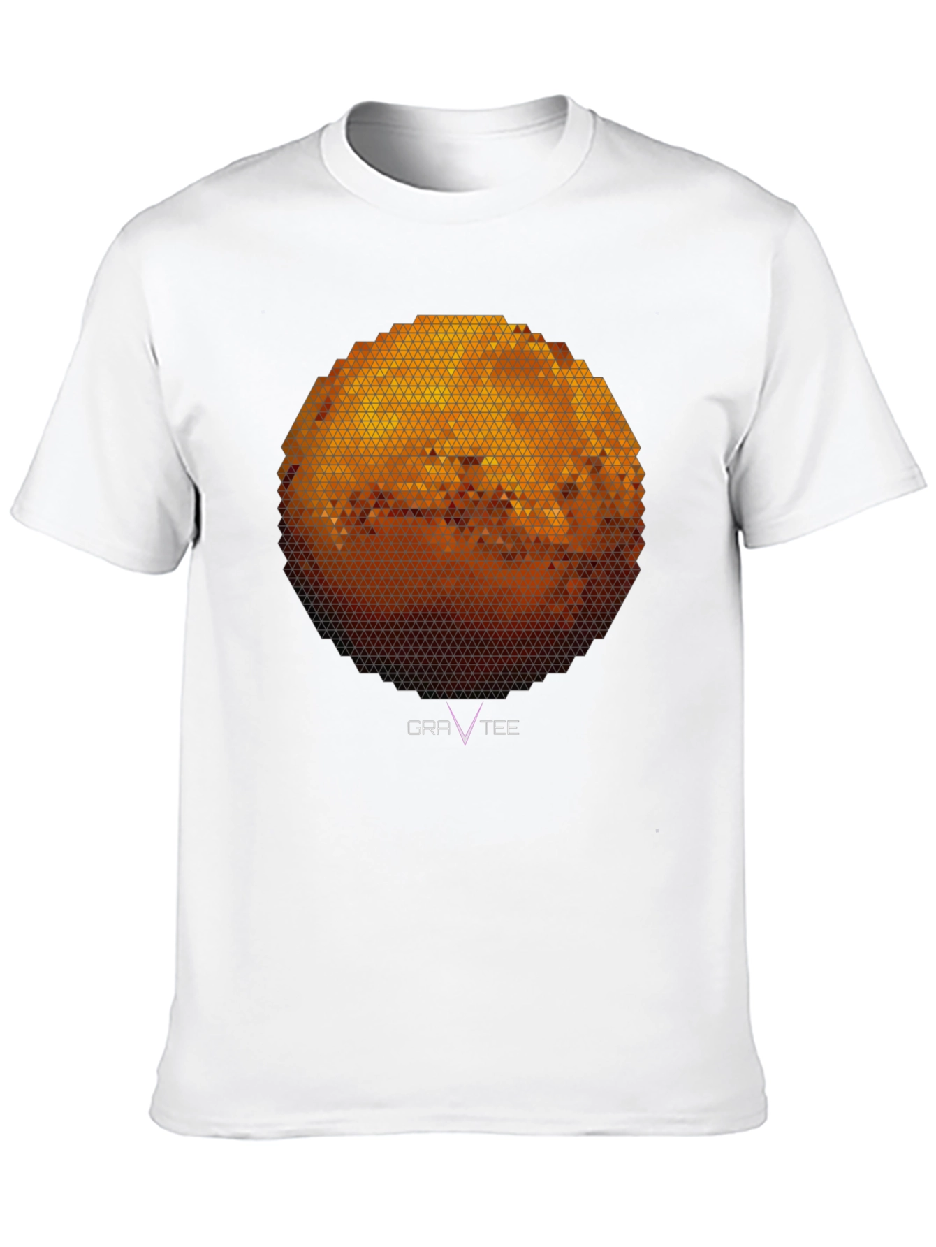 Geometric Planet Graphic Tee - Modern Black T-Shirt