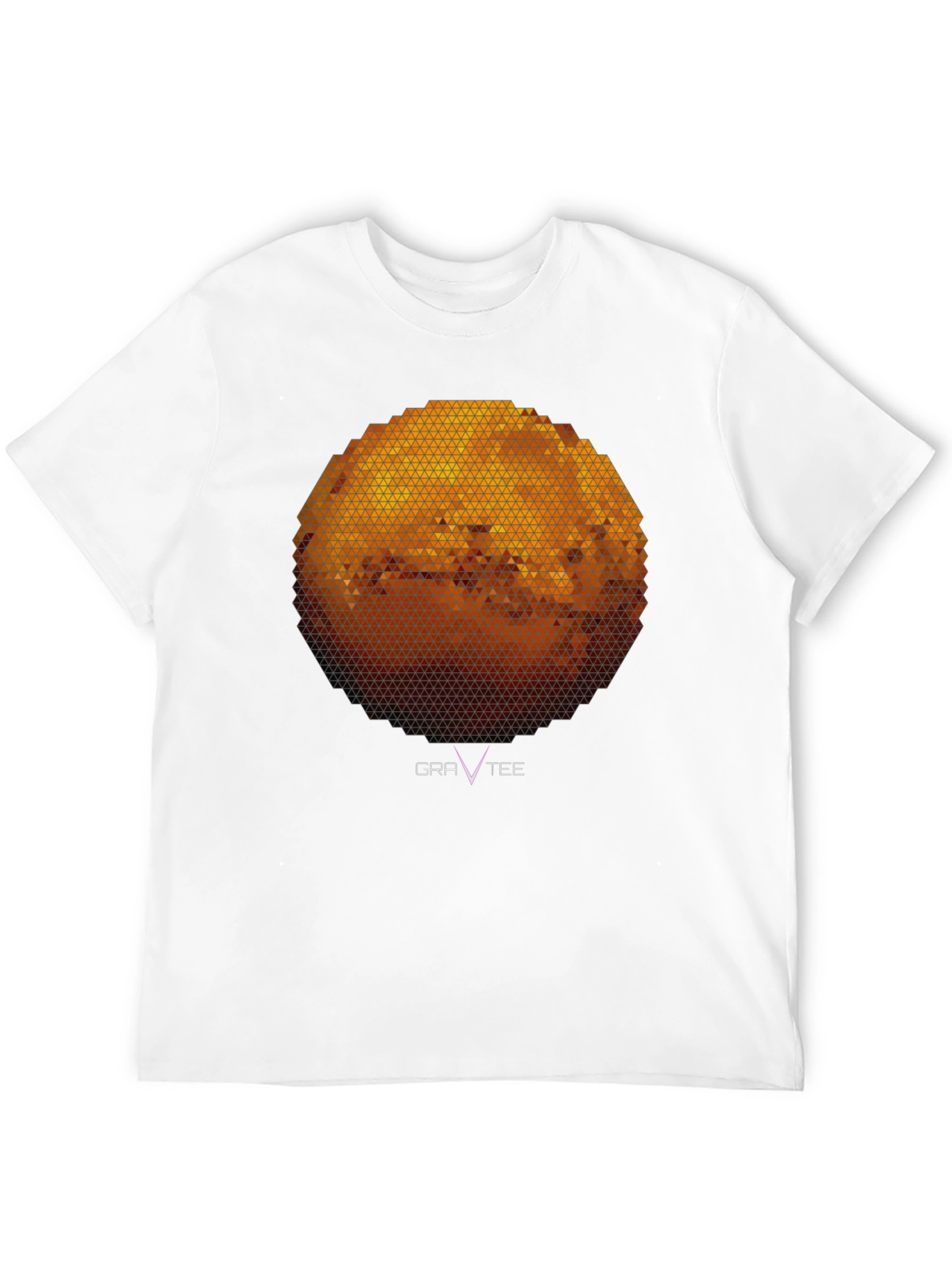 Geometric Planet Graphic Tee - Modern Black T-Shirt