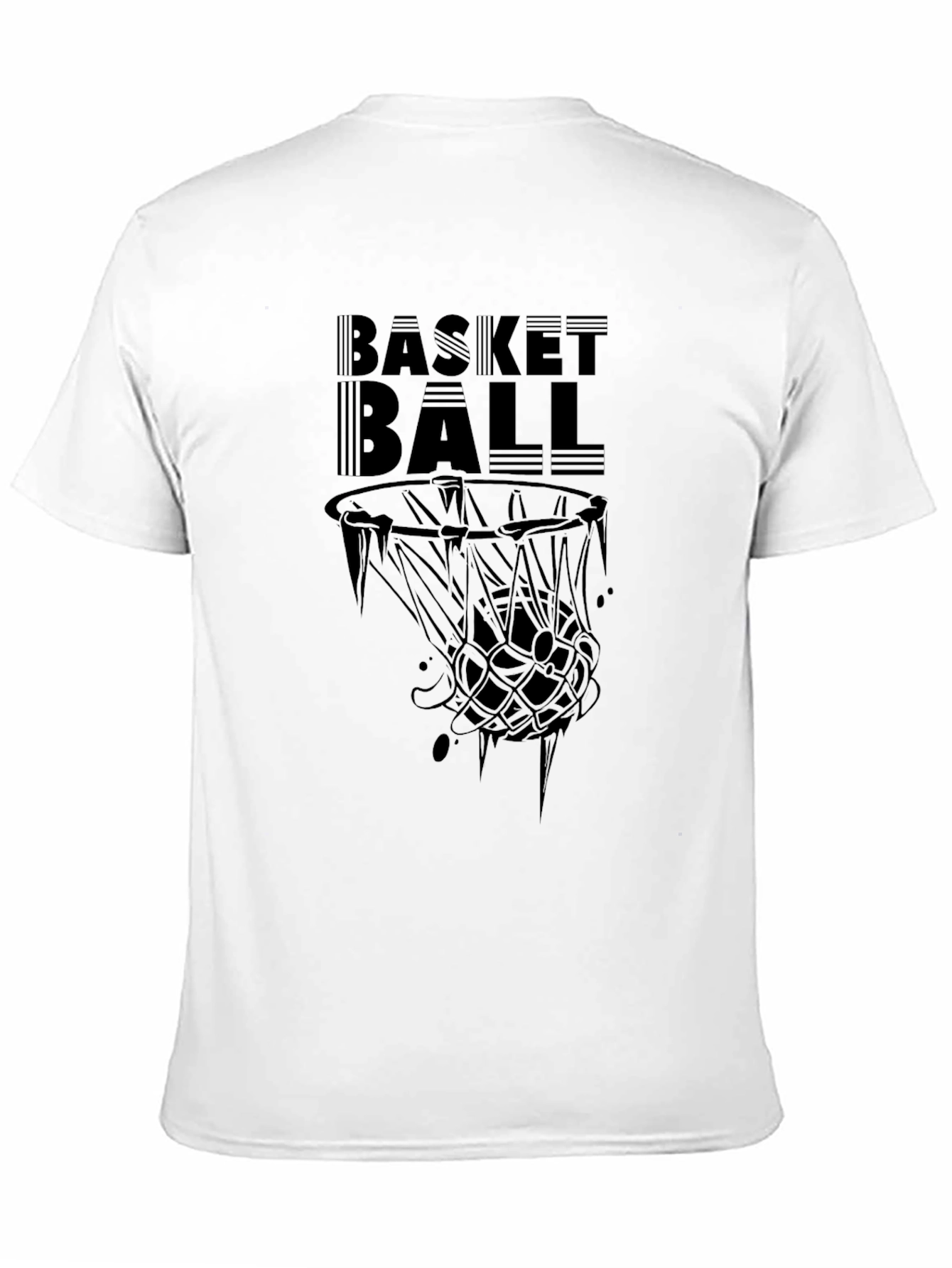 Mens Black Basketball Graphic Tee