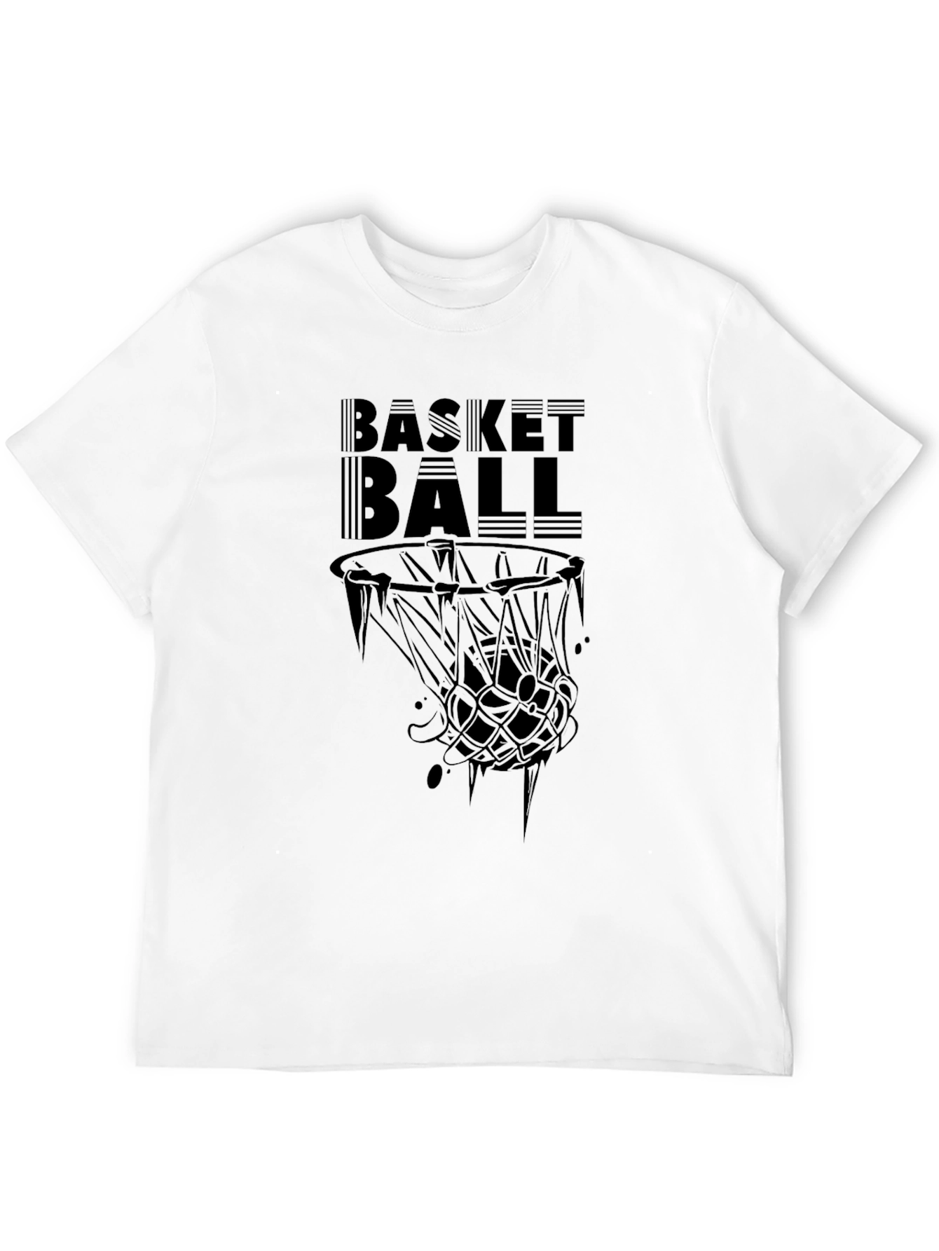 Mens Black Basketball Graphic Tee
