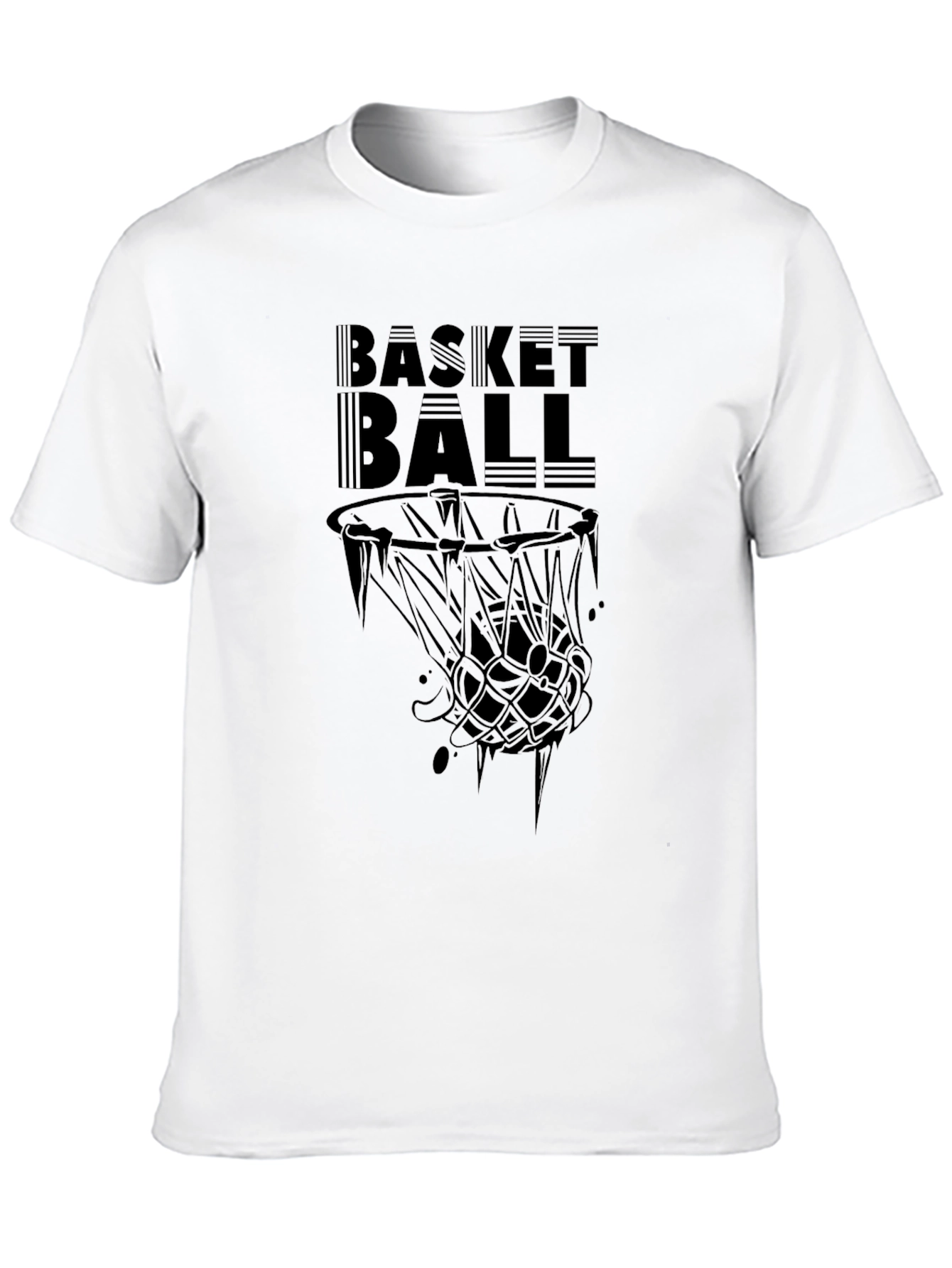 Mens Black Basketball Graphic Tee
