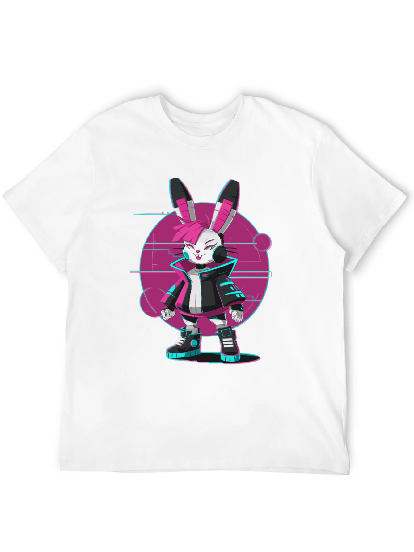 Cyberpunk Bunny T-Shirt - Edgy Streetwear Style