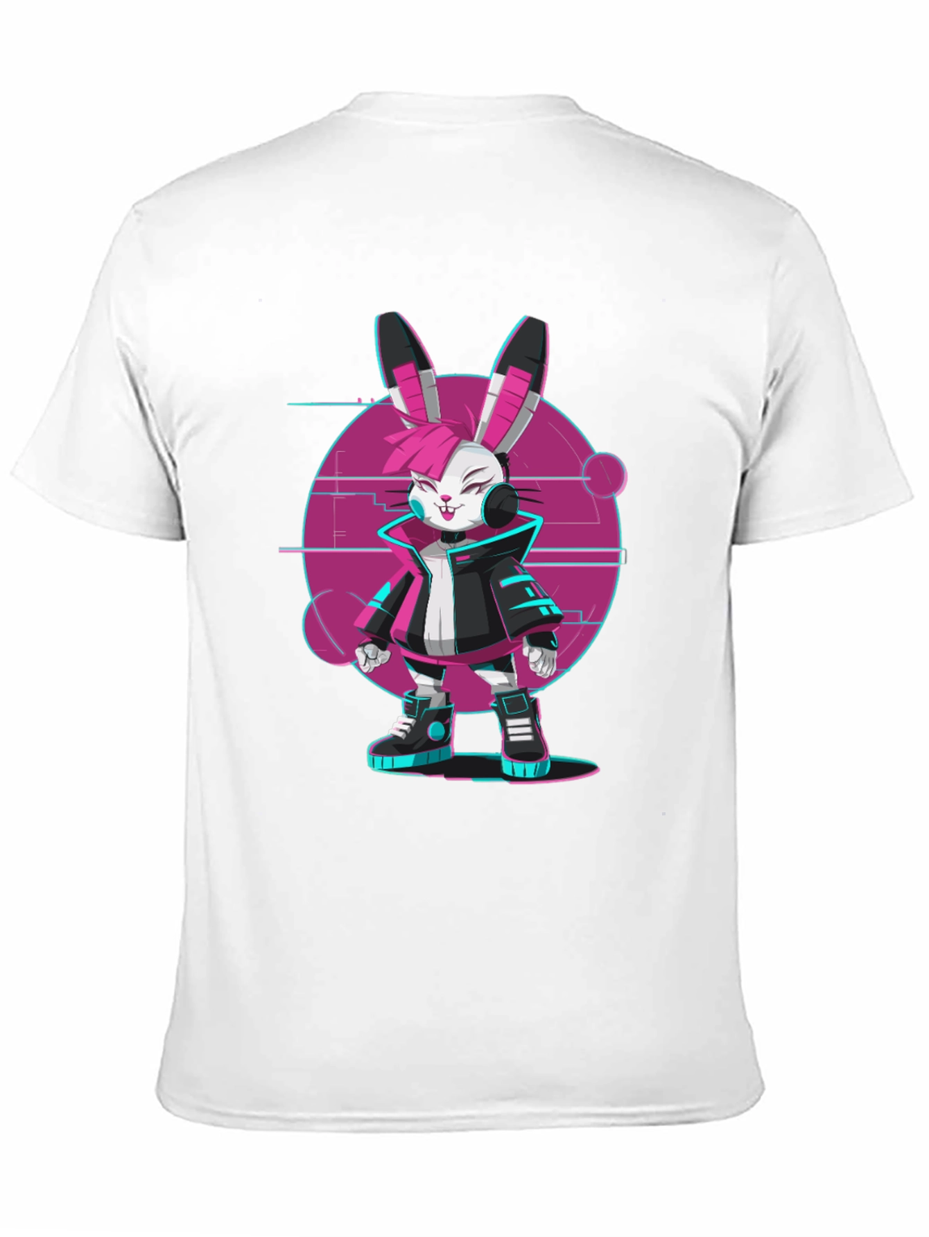 Cyberpunk Bunny T-Shirt - Edgy Streetwear Style