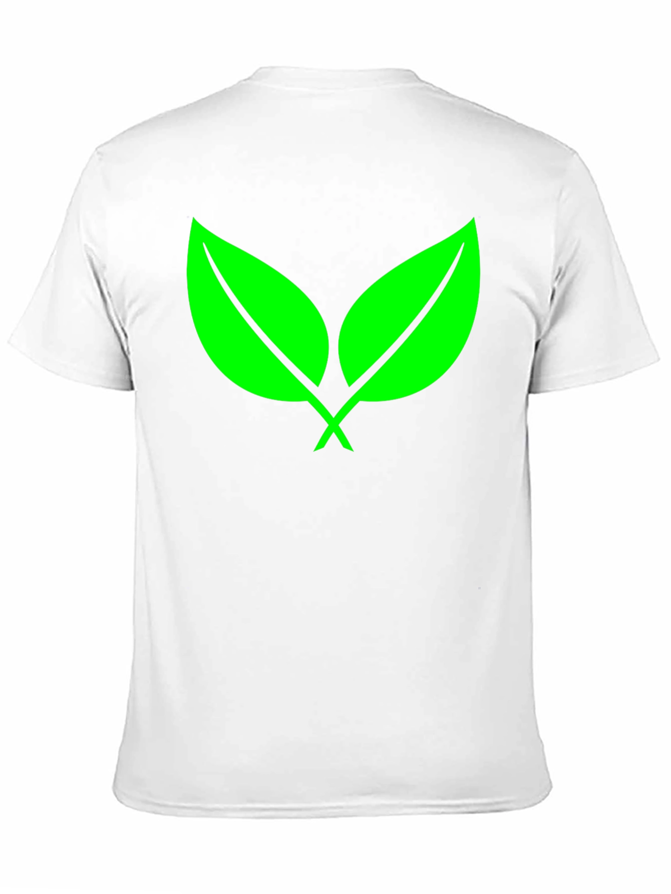 Eco-Friendly Green Leaf Black T-Shirt