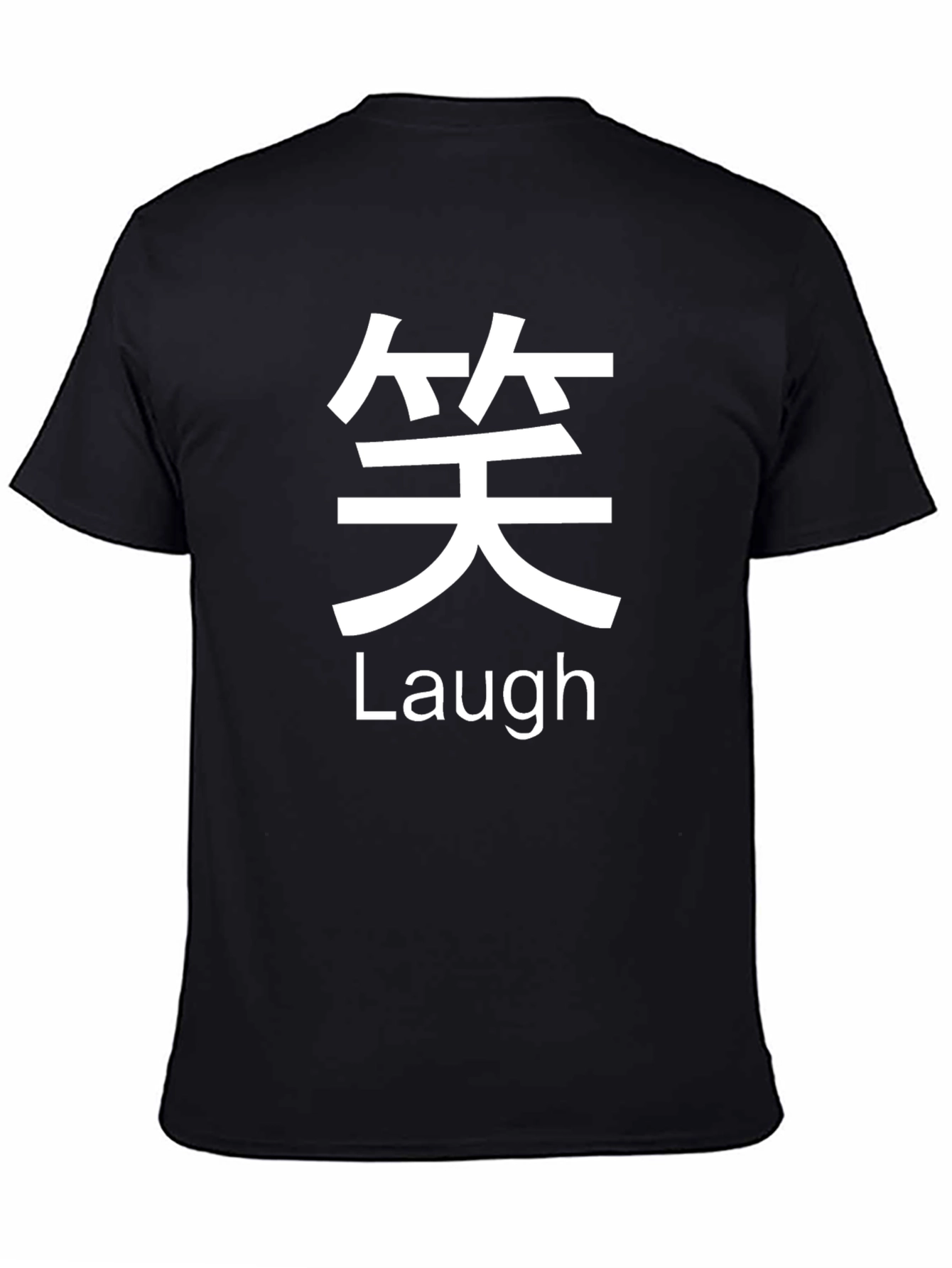 Laugh Graphic Tee - Black Cotton T-Shirt