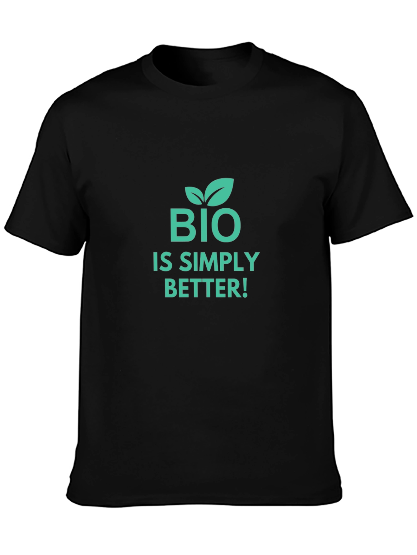 Bio is Simply Better Black Graphic T-Shirt