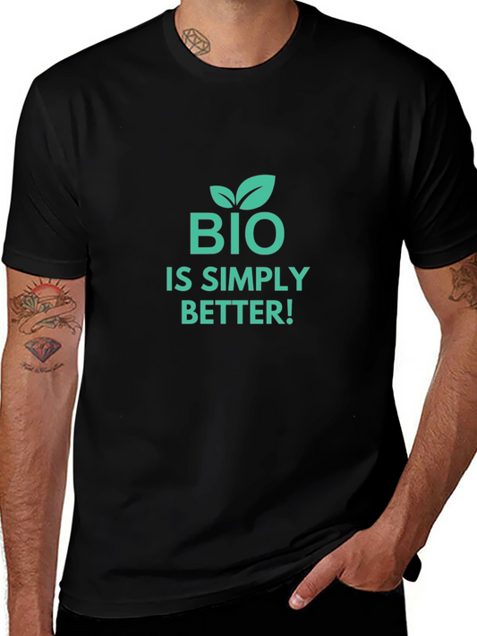 Bio is Simply Better Black Graphic T-Shirt