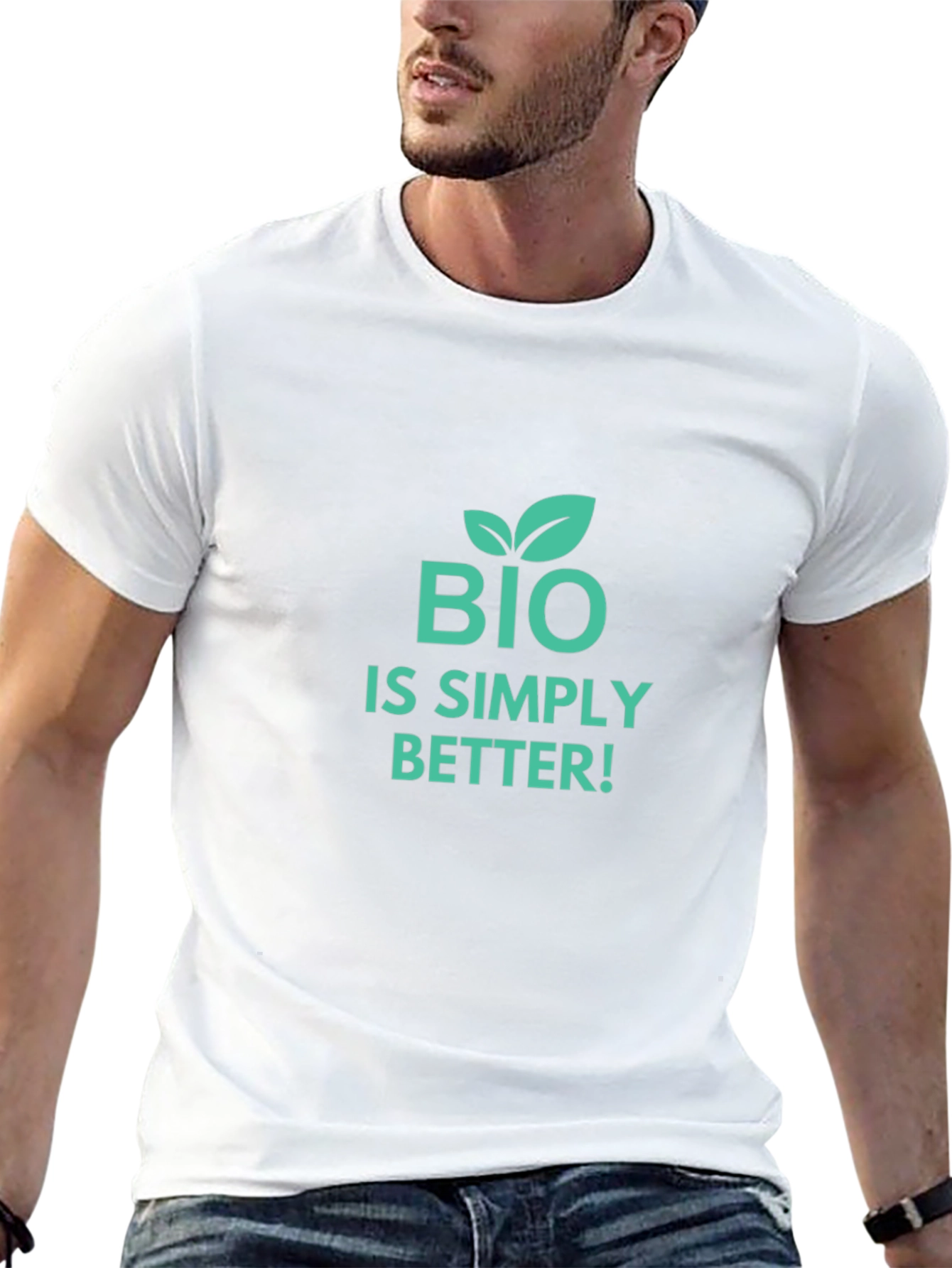 Bio is Simply Better Black Graphic T-Shirt