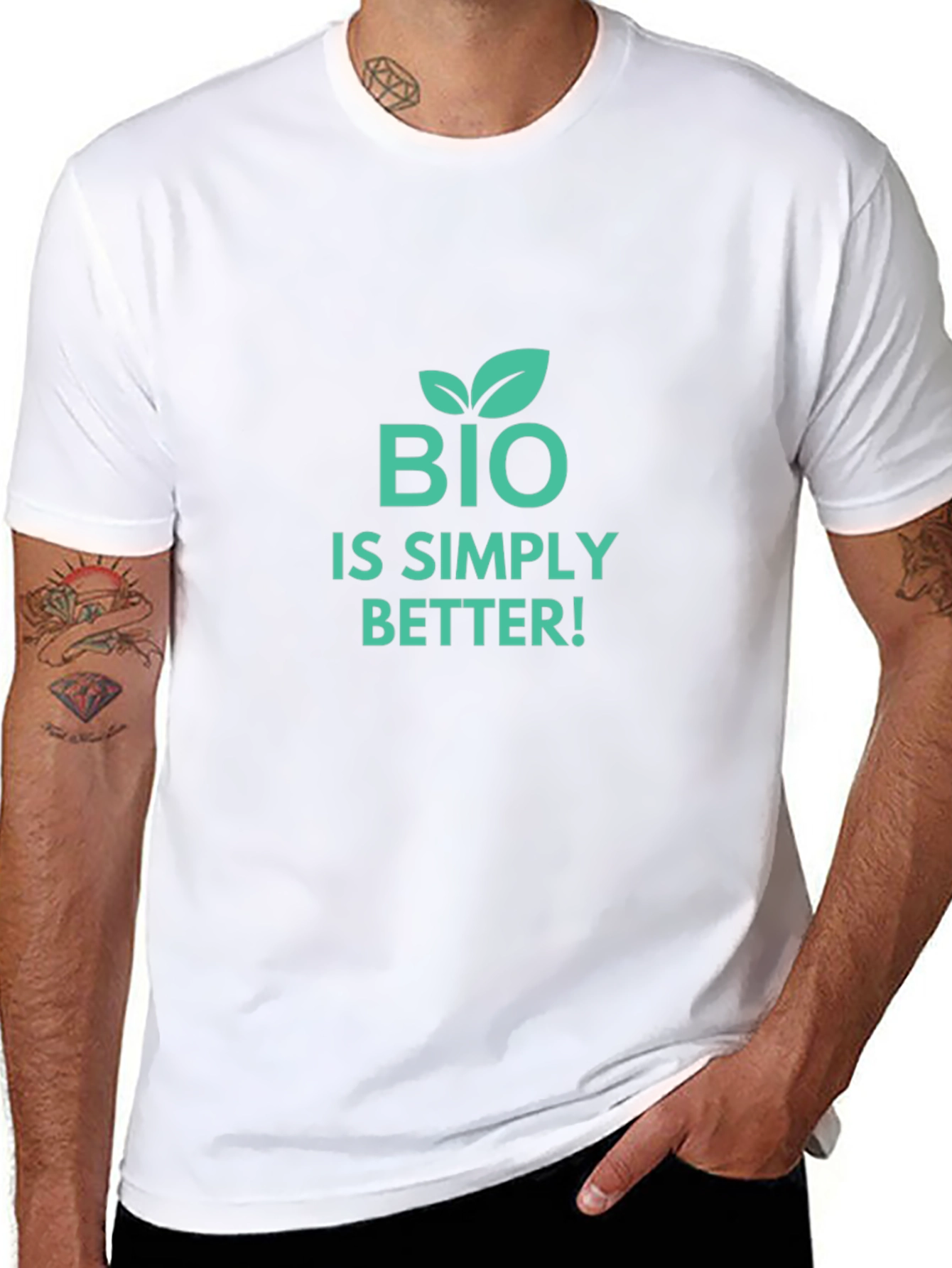 Bio is Simply Better Black Graphic T-Shirt