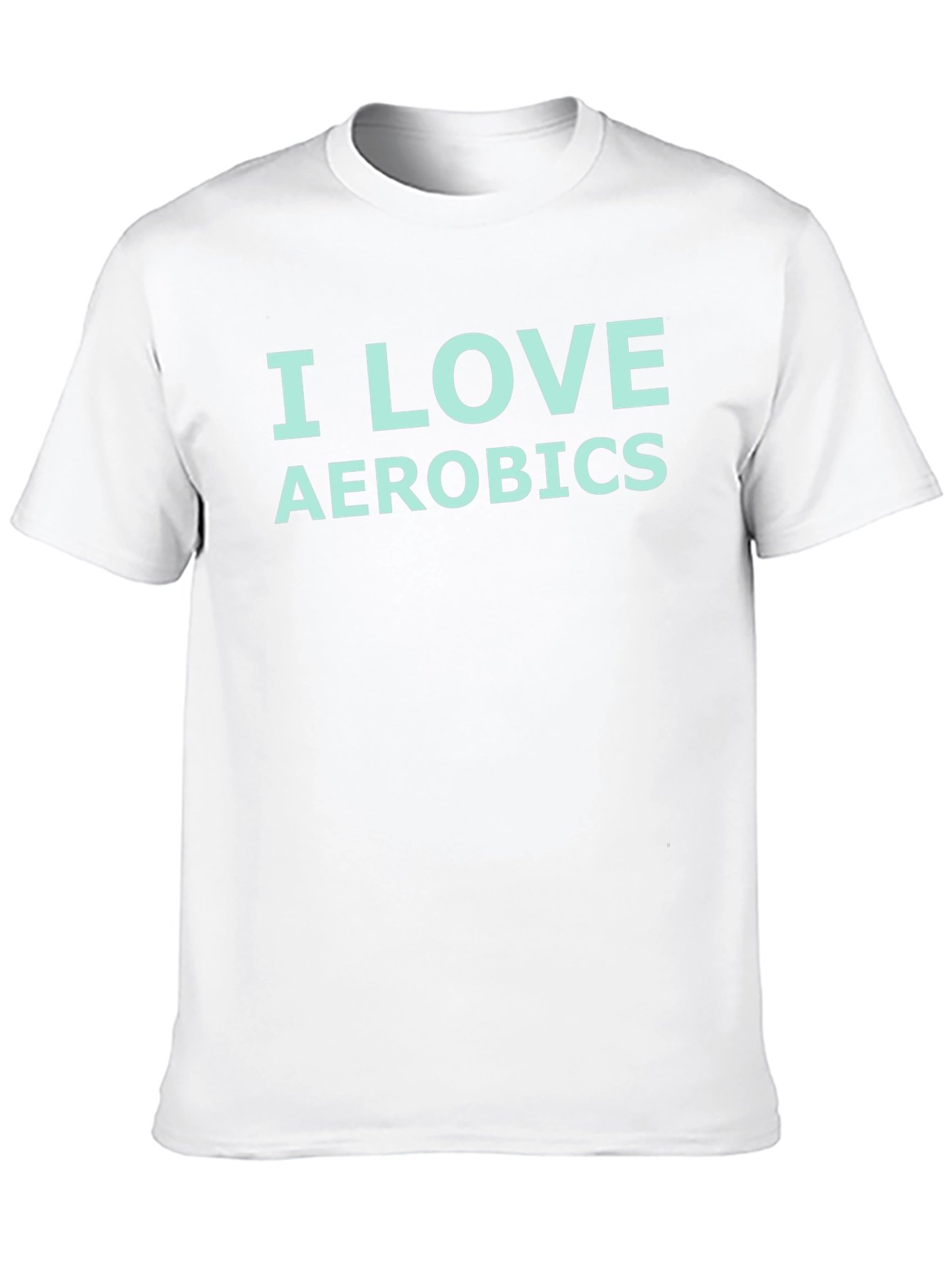 I Love Aerobics Graphic T-Shirt - Black