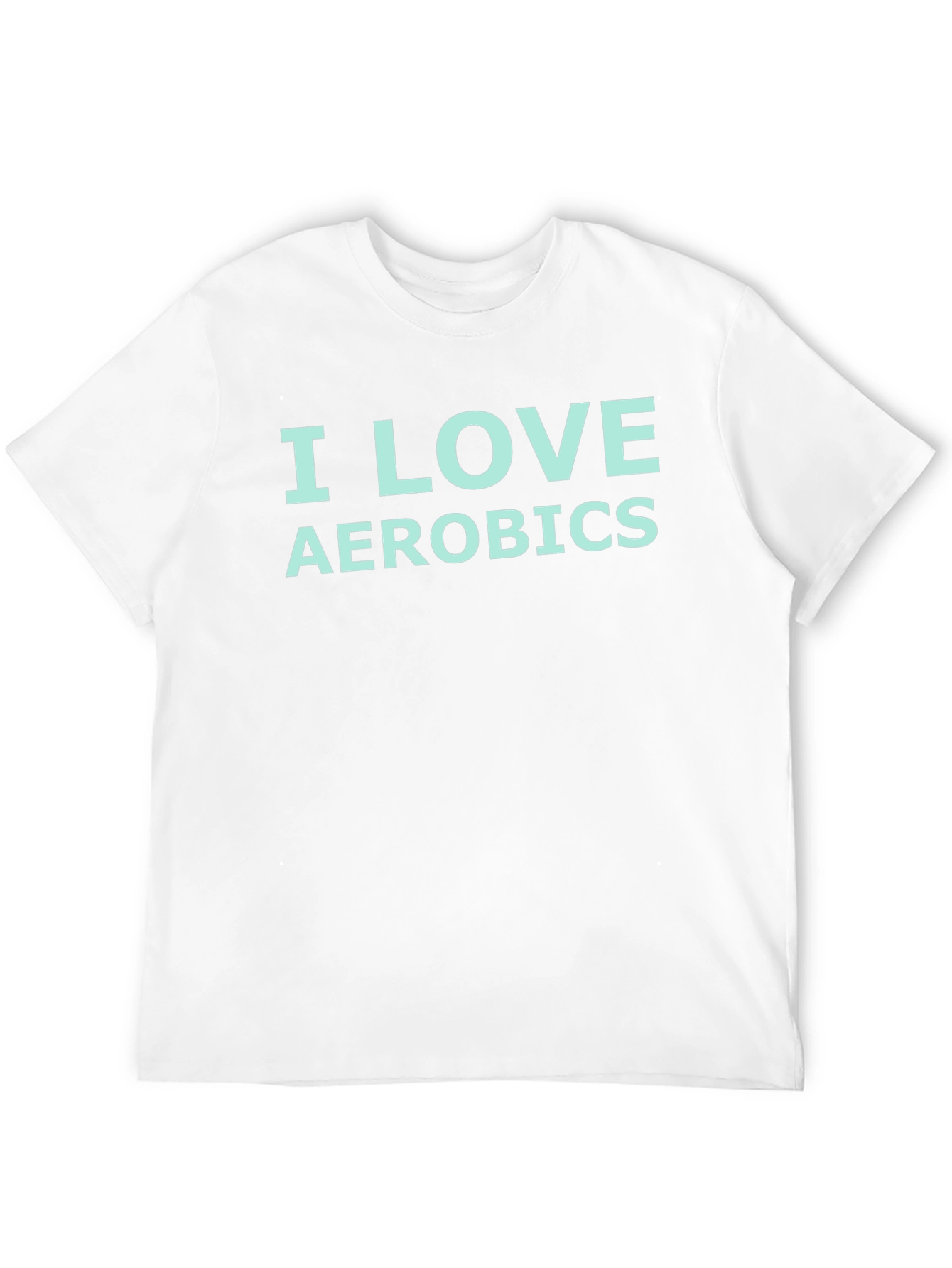 I Love Aerobics Graphic T-Shirt - Black
